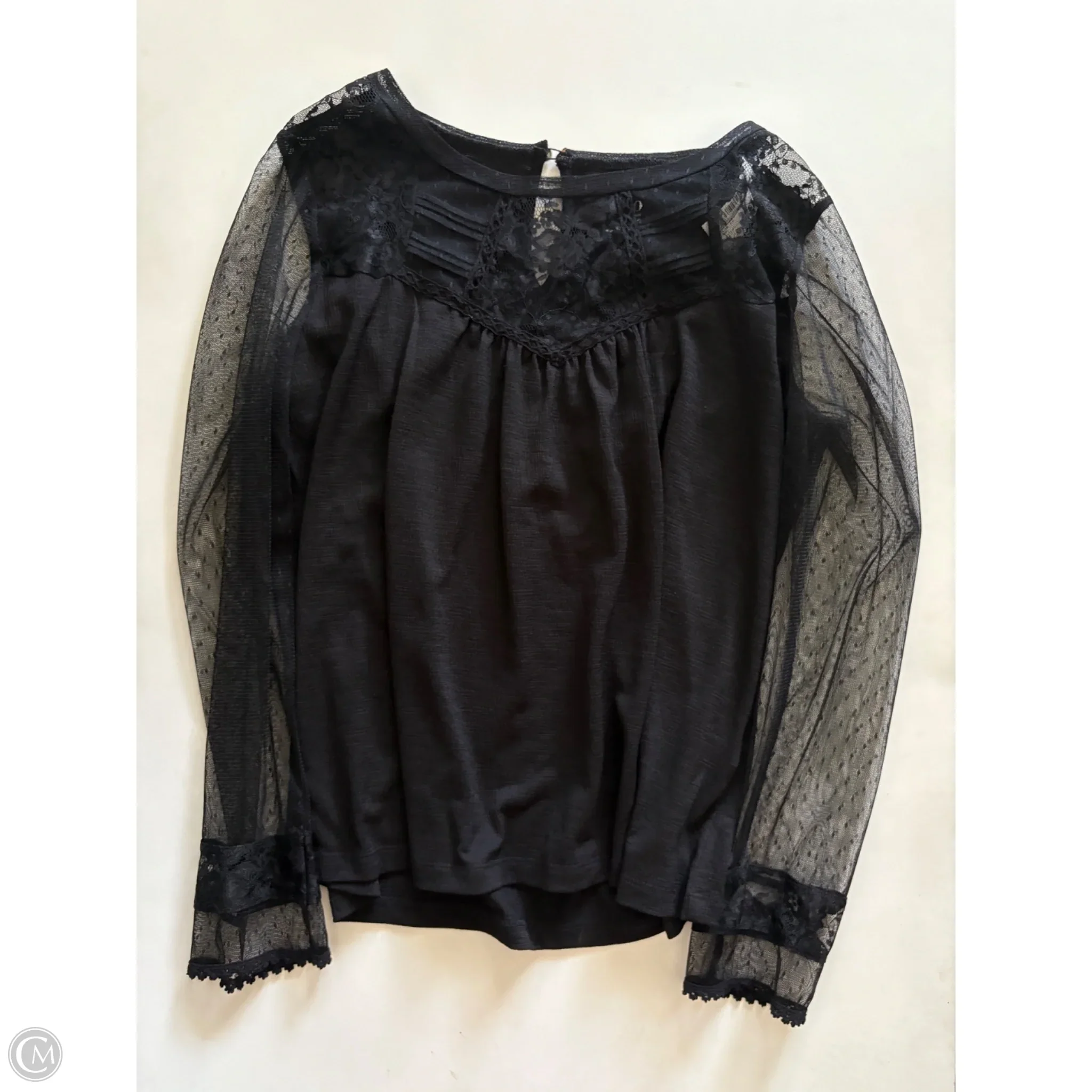 Blouse Long Sleeve By Soho Apparel In Black, Size: M - Image 1