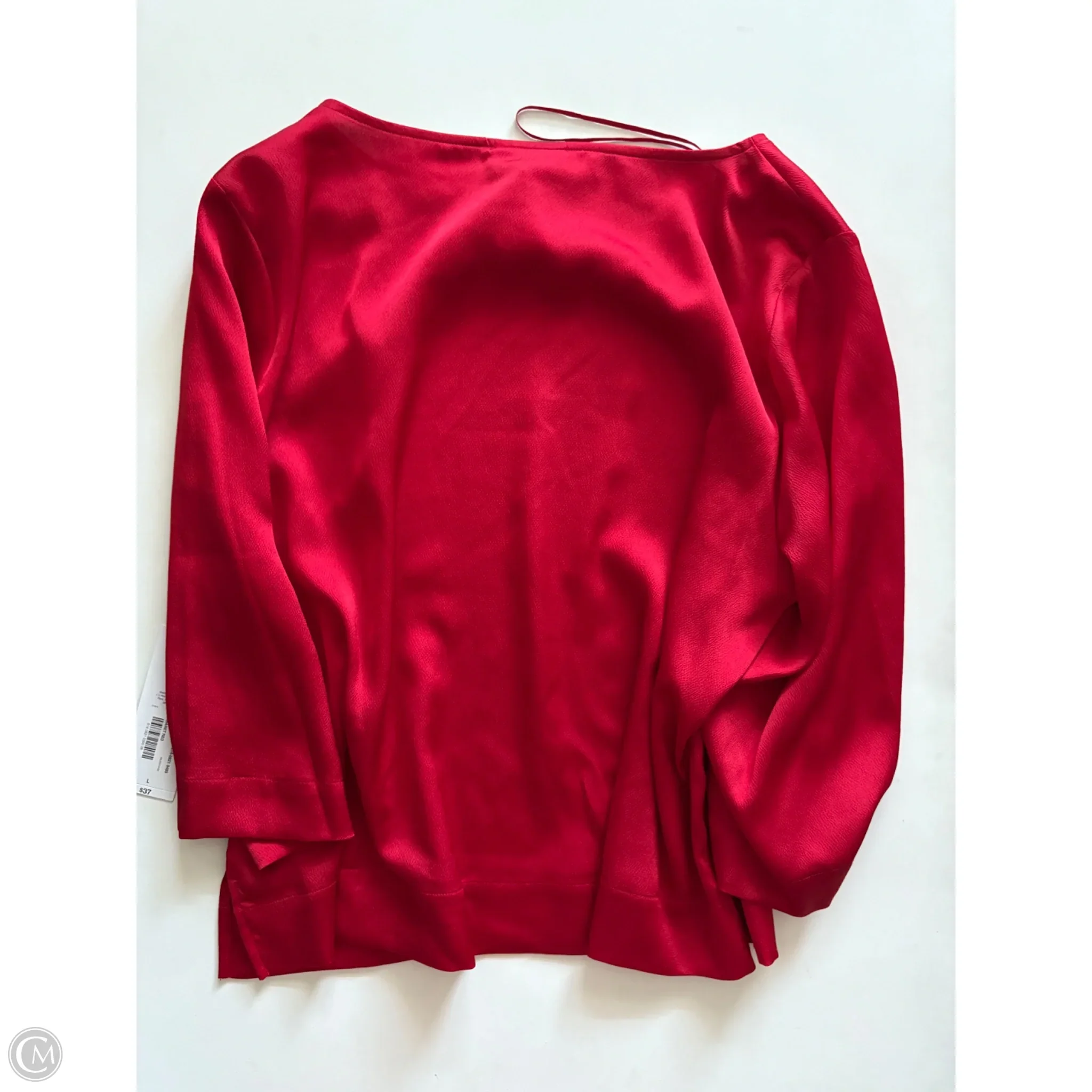 Blouse Long Sleeve By Liz Claiborne In Red, Size: L - Image 2
