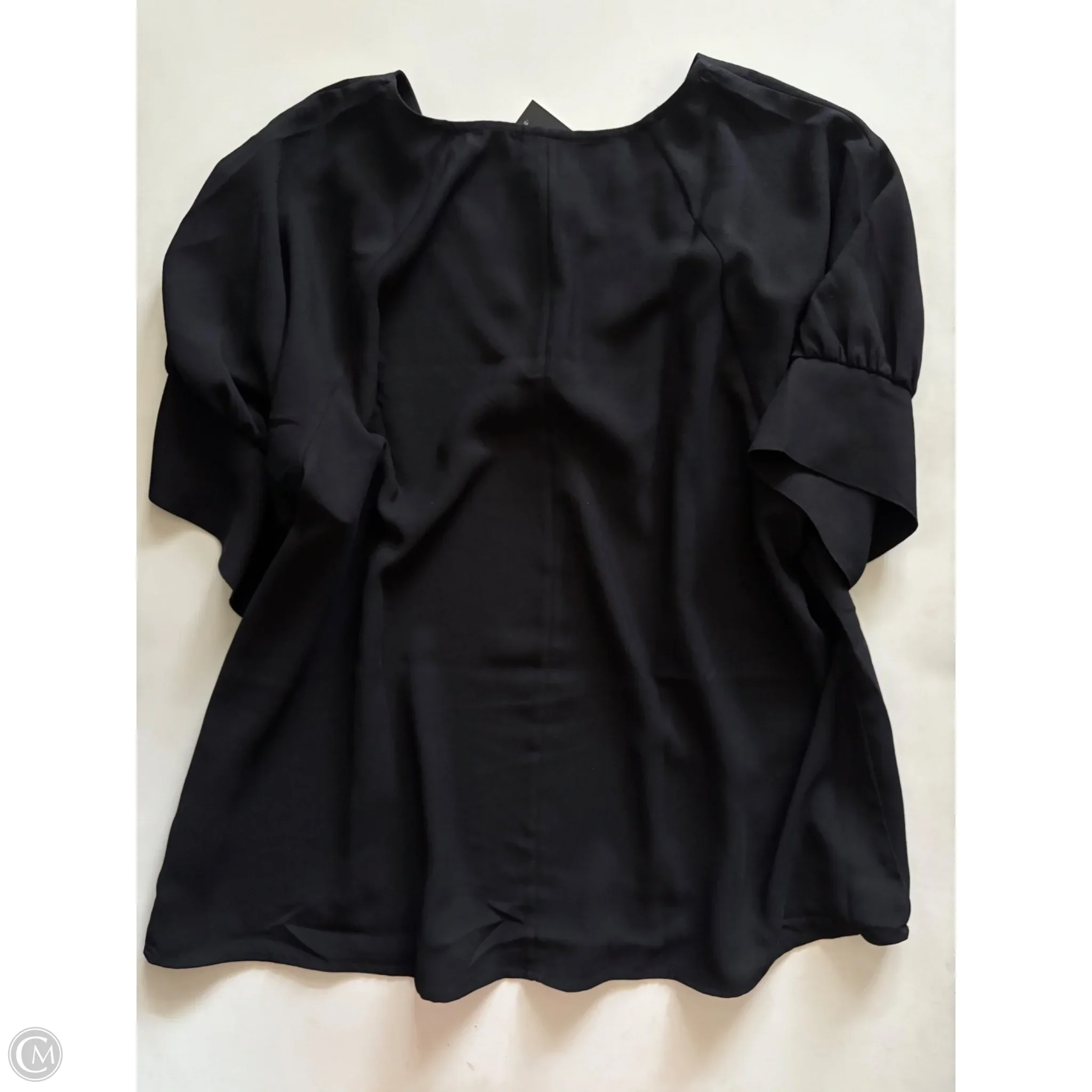 Blouse Short Sleeve By Worthington In Black, Size: Xl - Image 2