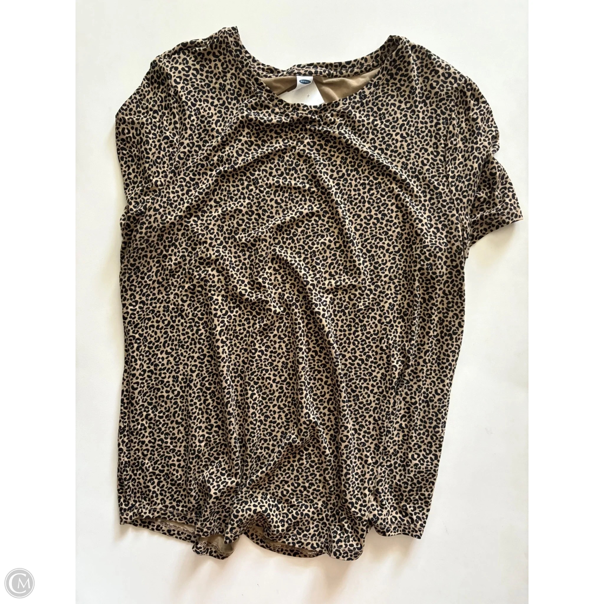 Top Short Sleeve By Old Navy In Animal Print, Size: Xl - Image 1