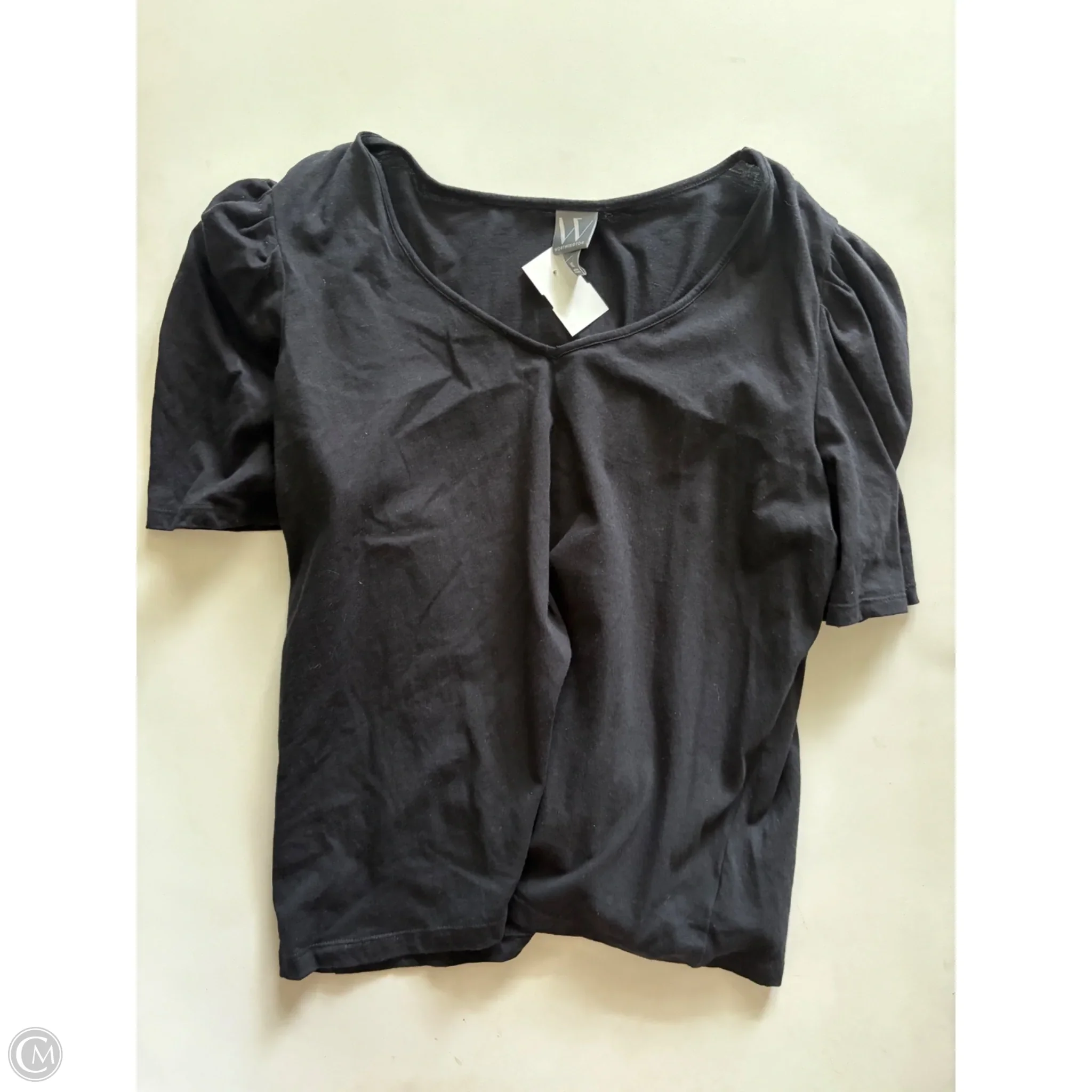 Top Short Sleeve By Worthington In Black, Size: Xl - Image 1