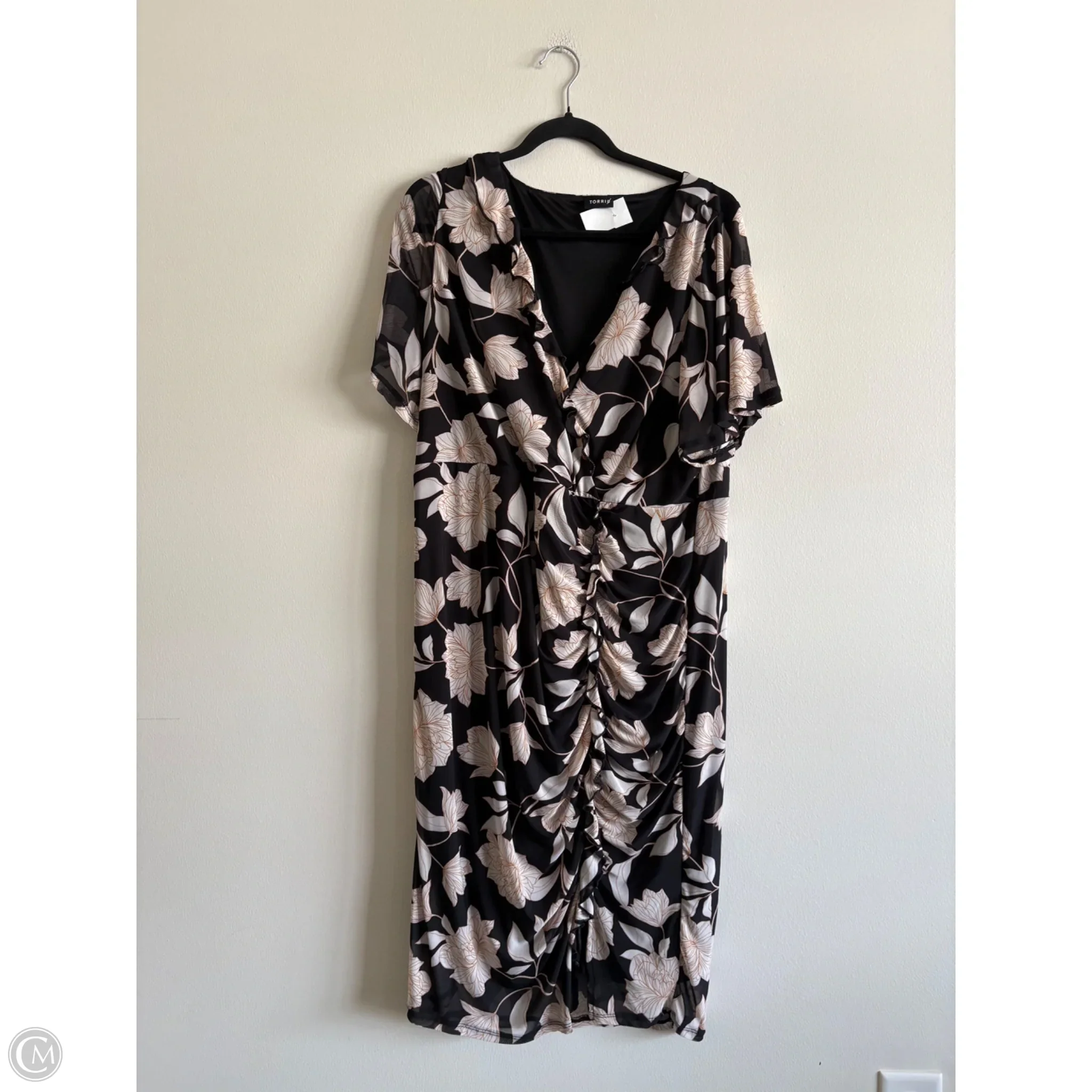 Dress Casual Midi By Torrid In Floral Print, Size: 3x - Image 1