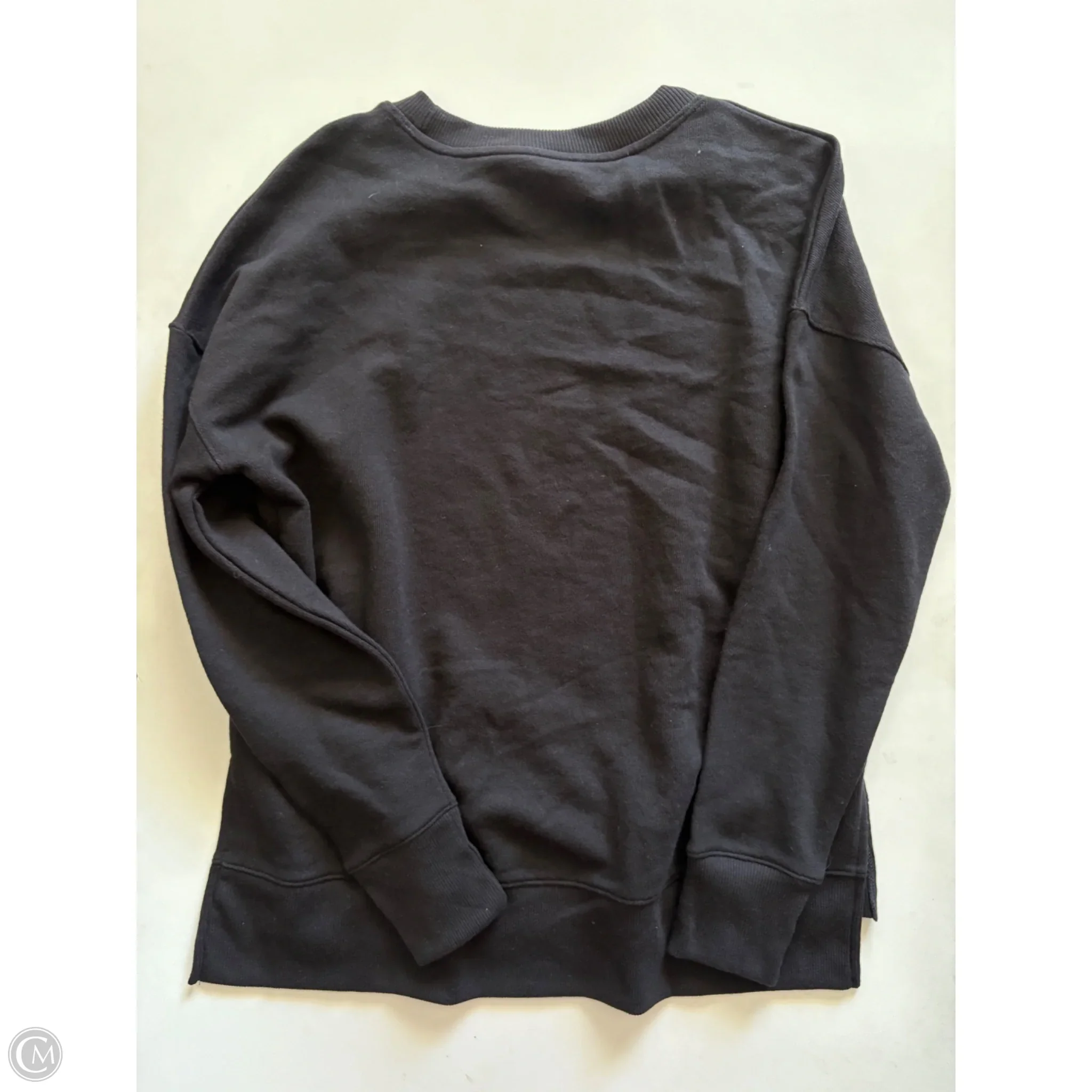 Sweatshirt Crewneck By Time And Tru In Black, Size: S - Image 2