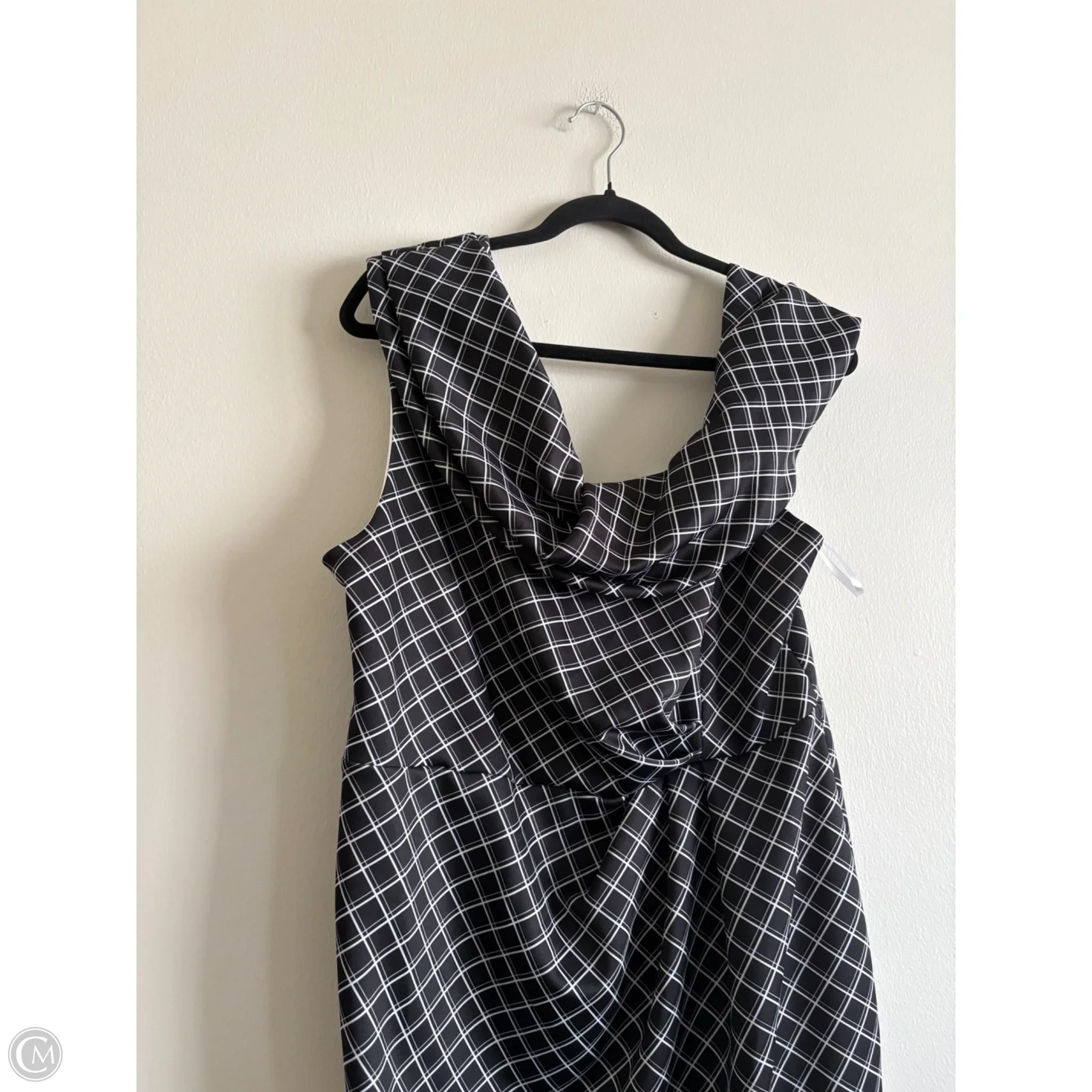 Dress Party Midi By Asos In Black & White, Size: 12 - Image 3