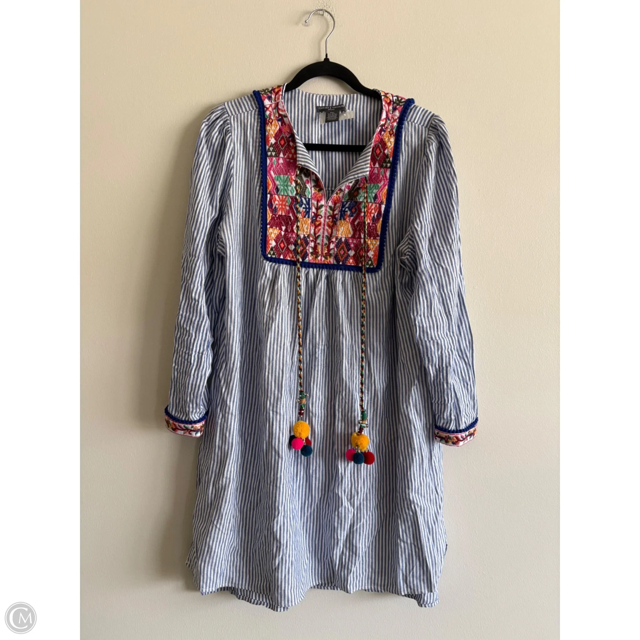 Dress Casual Midi By Chelsea And Theodore In Striped Pattern, Size: Xlp - Image 1