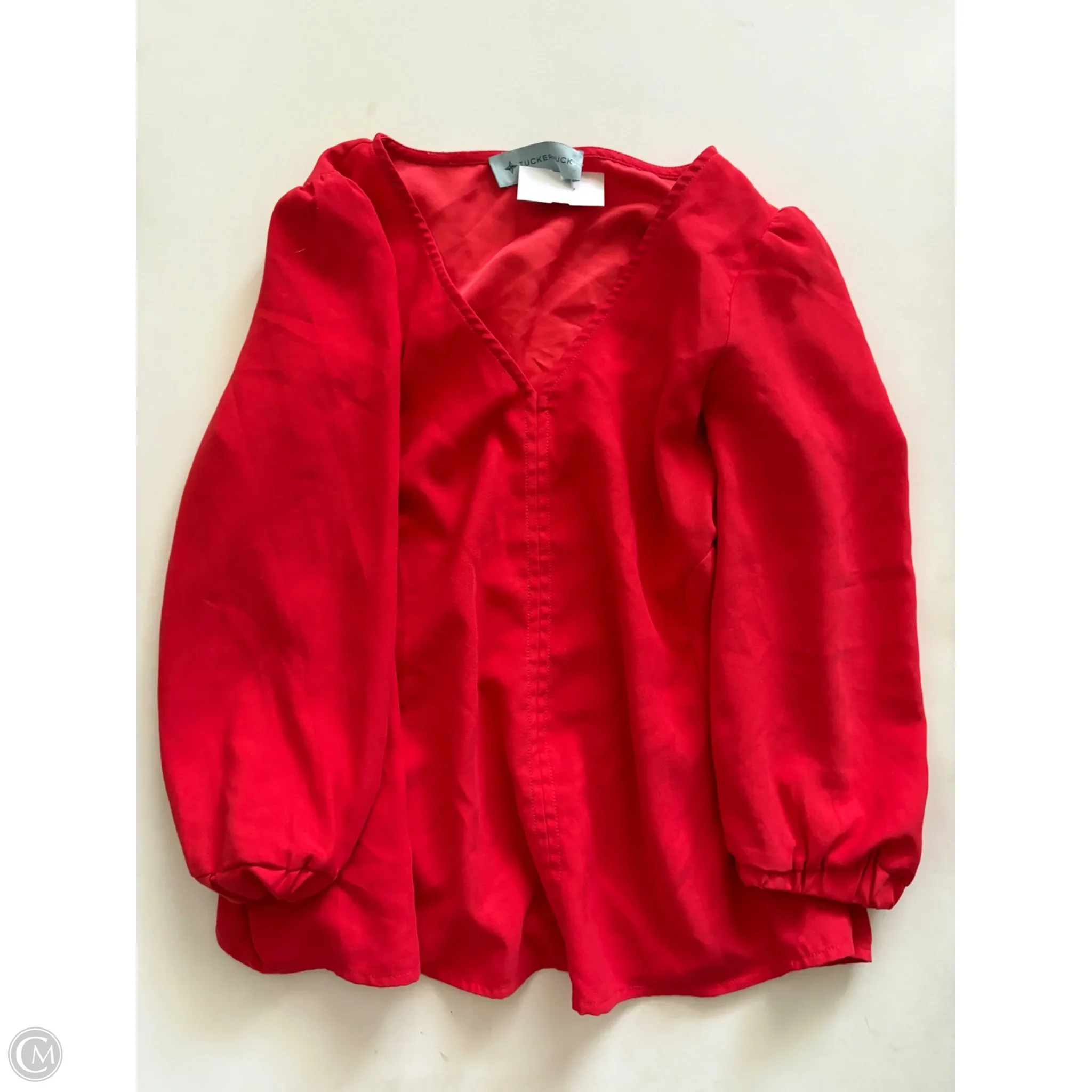 Blouse Long Sleeve By Tuckernuck In Red, Size: M - Image 1