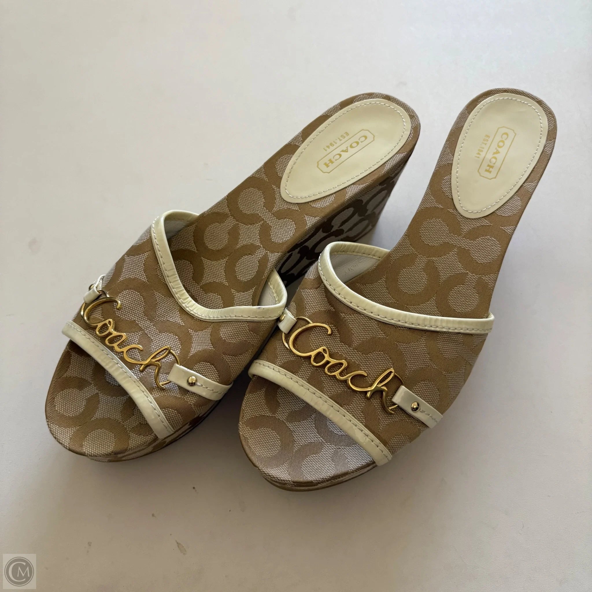 Shoes Designer By Coach In Tan, Size: 10 - Image 1