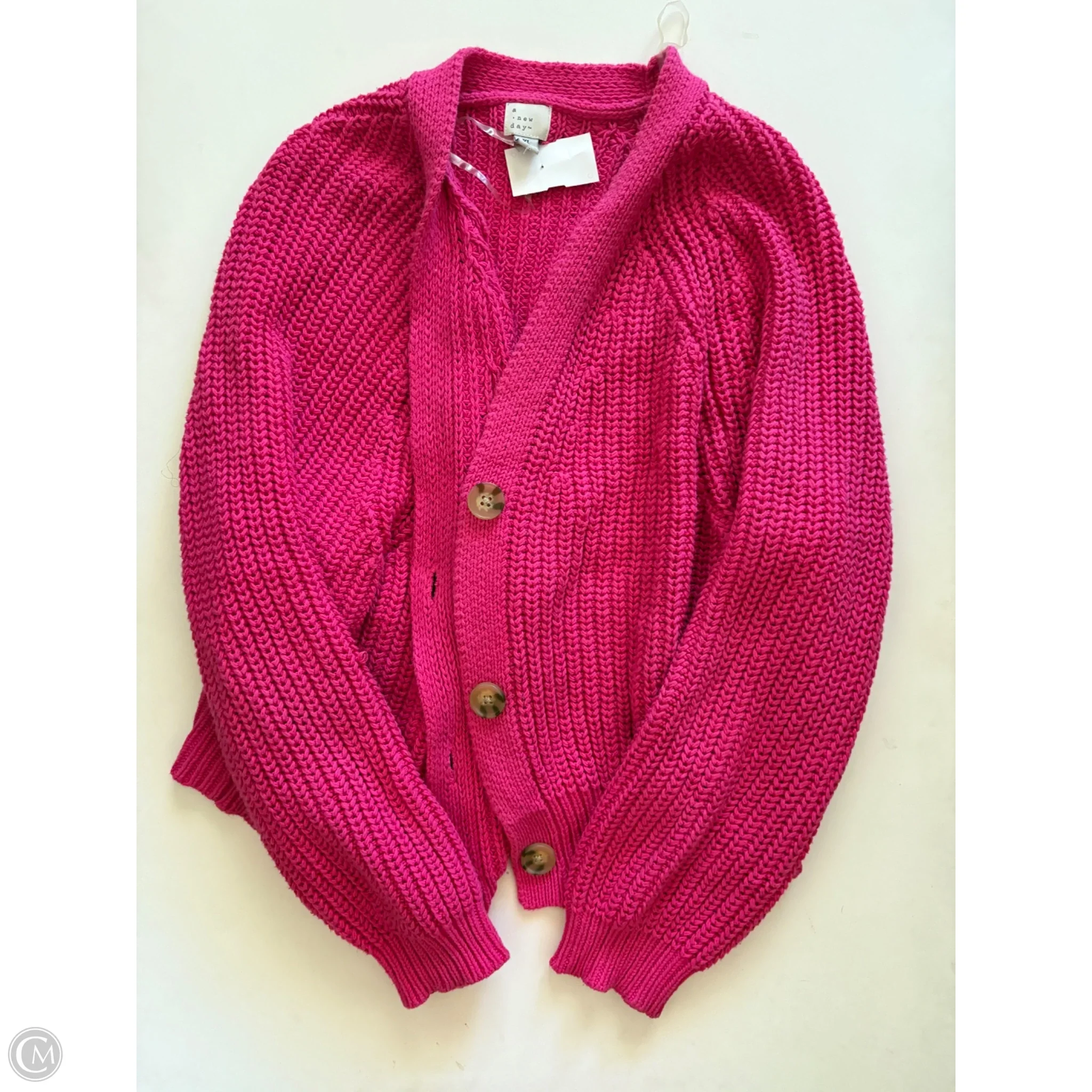 Sweater Cardigan By A New Day In Pink, Size: Xl - Image 1