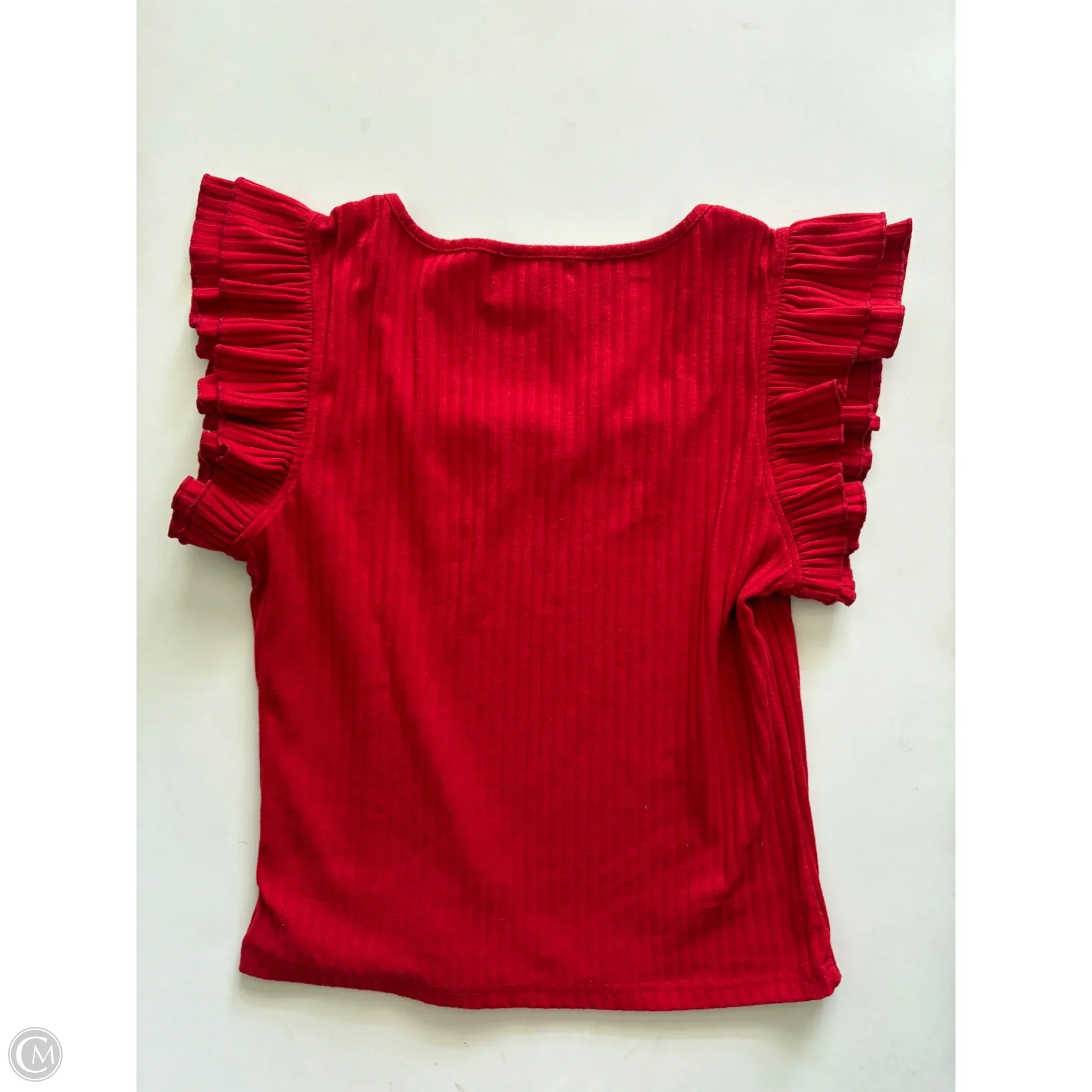 Top Short Sleeve By Stem & Vine In Red, Size: L - Image 2