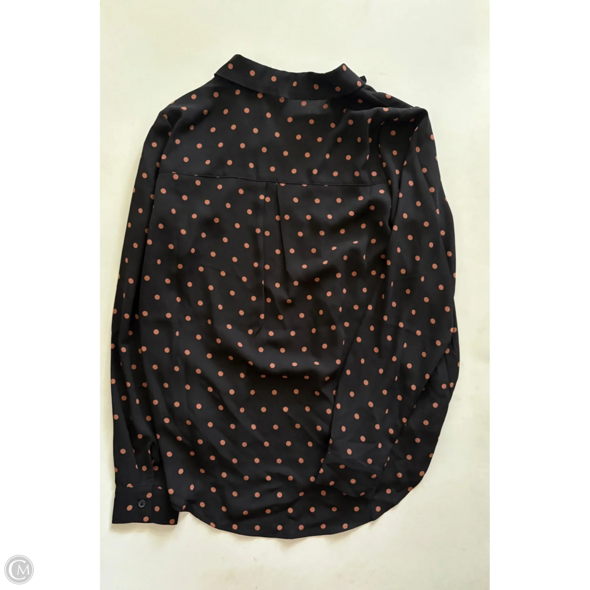 Blouse Long Sleeve By Maurices In Polkadot Pattern, Size: S - Image 2