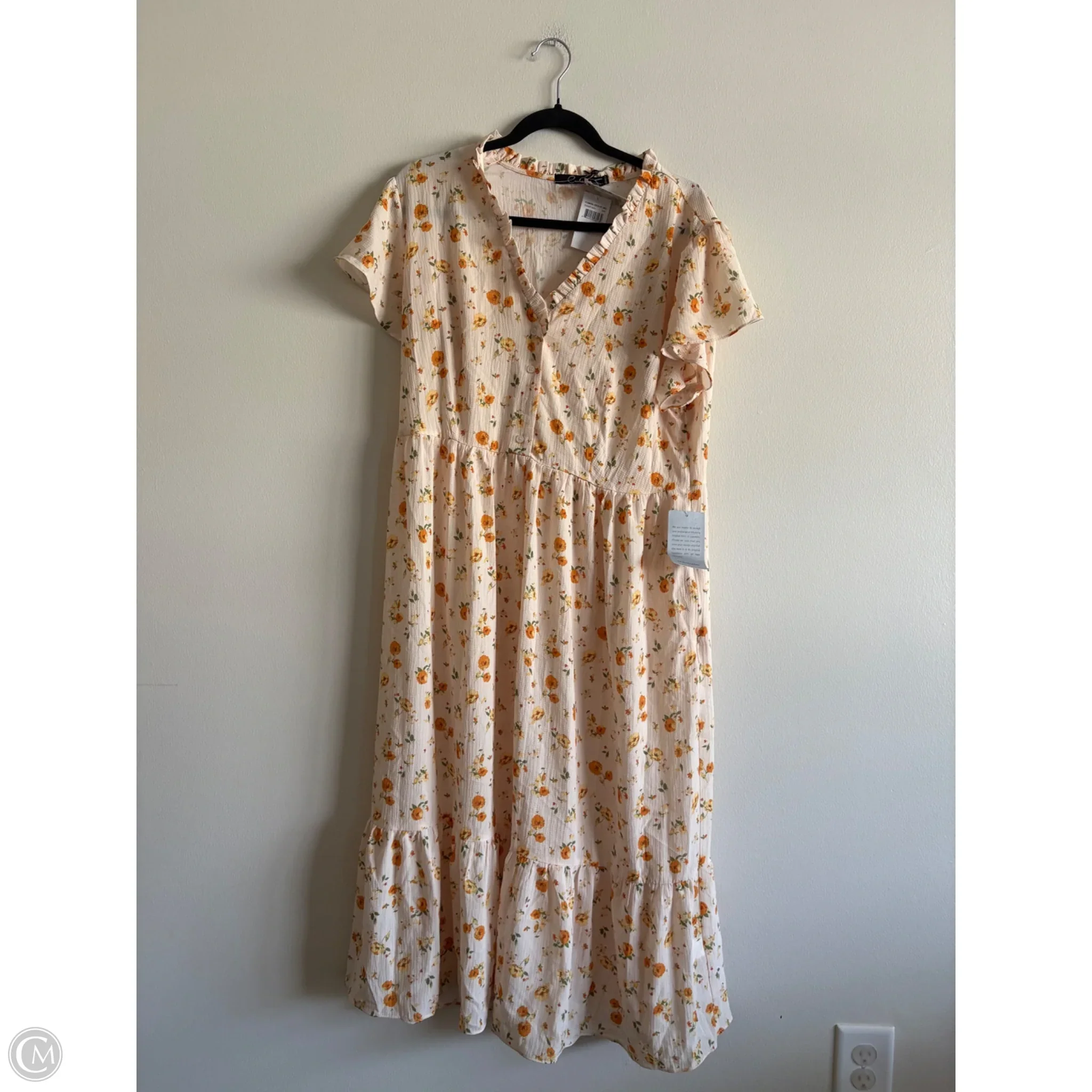 Dress Casual Maxi By Crimson In Yellow, Size: Xl - Image 1