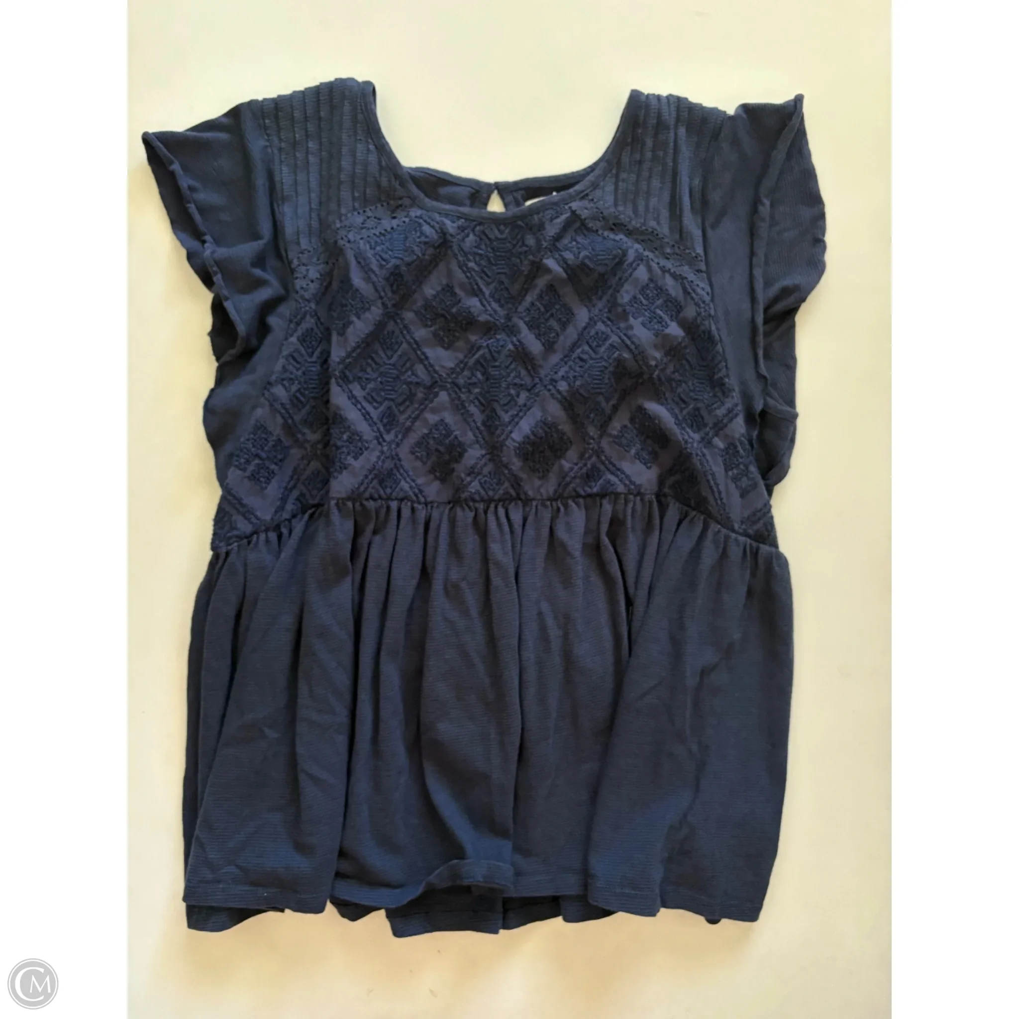 Top Short Sleeve By Wonderly In Navy, Size: Xl - Image 1