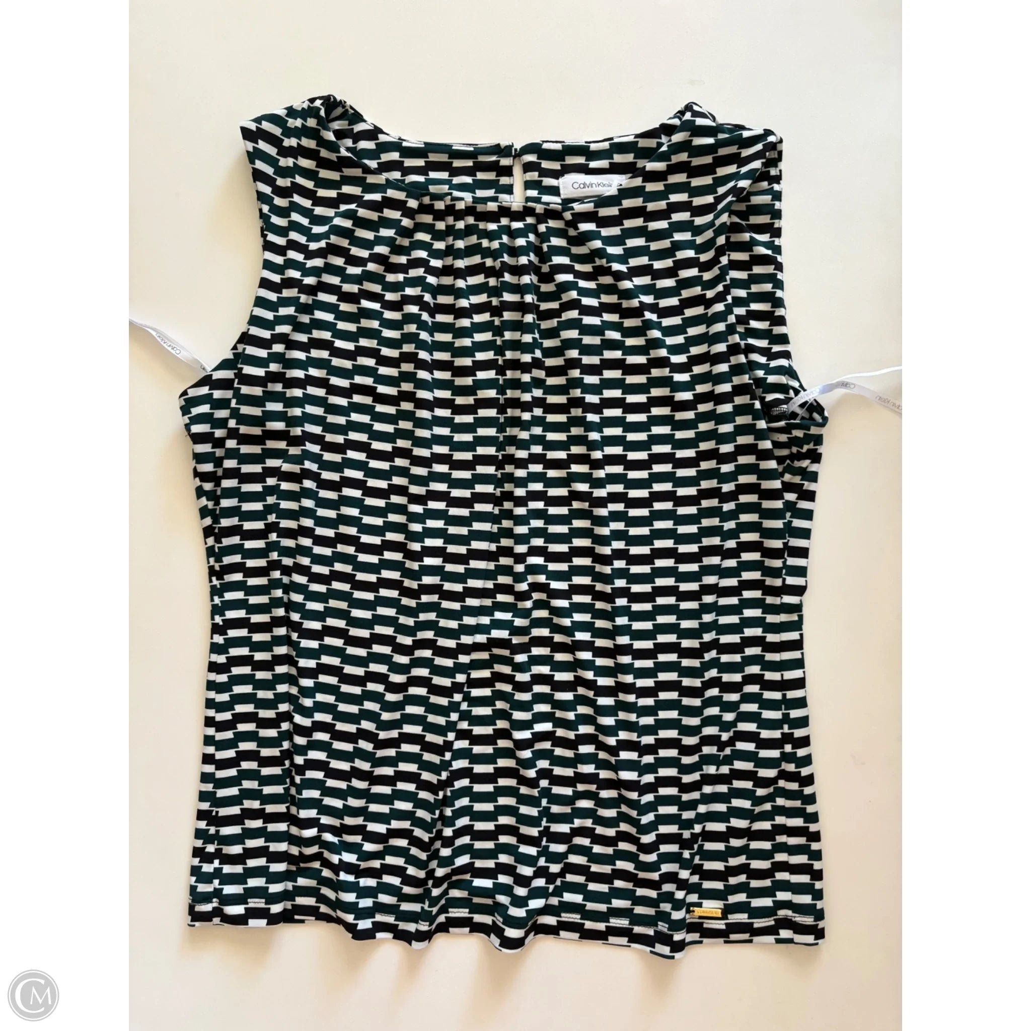 Blouse Sleeveless By Calvin Klein In Green, Size: Xl - Image 1
