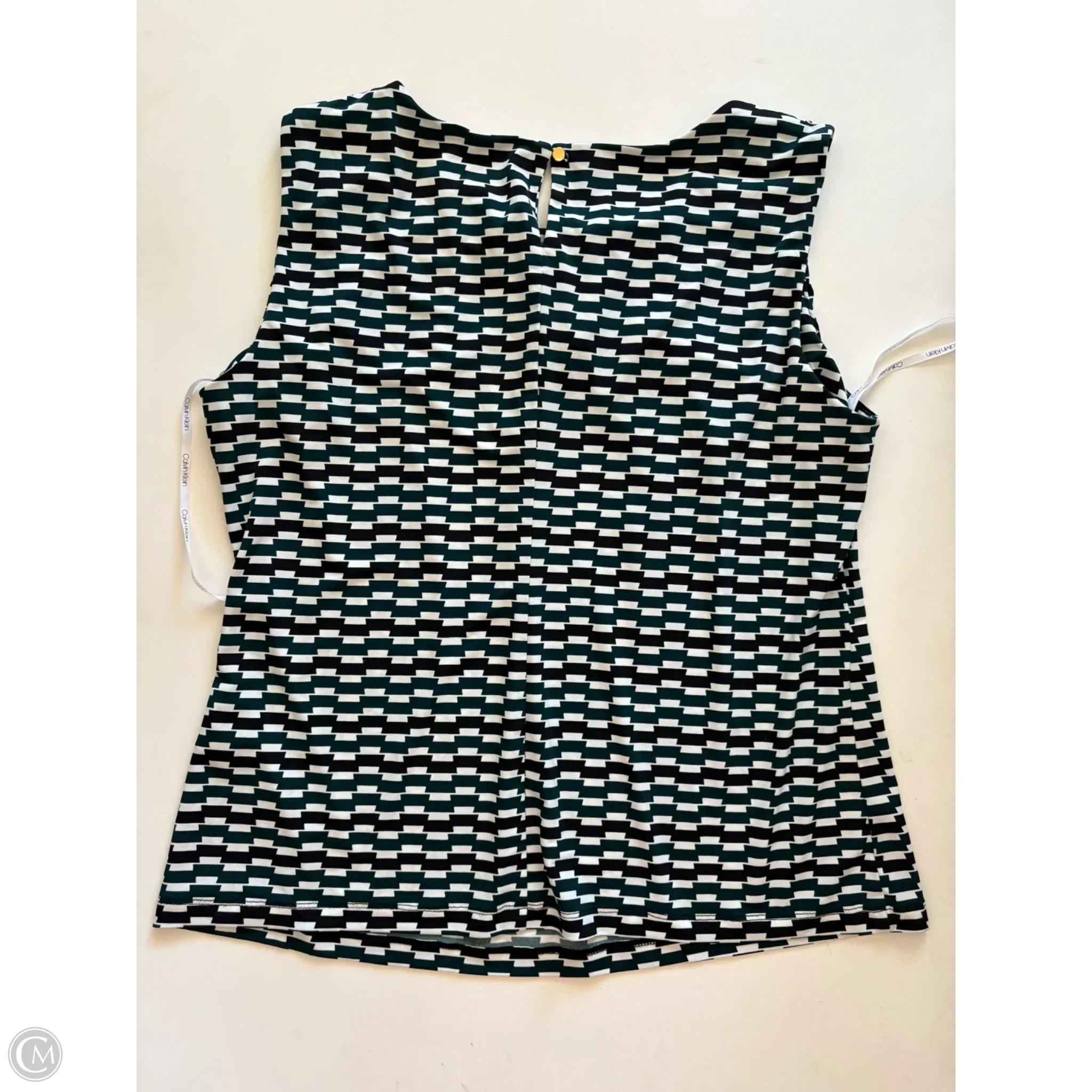 Blouse Sleeveless By Calvin Klein In Green, Size: Xl - Image 2