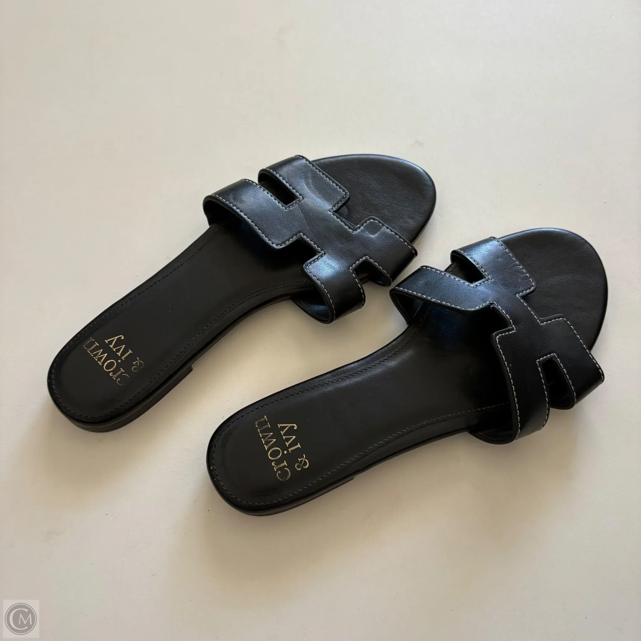 Sandals Flip Flops By Crown And Ivy In Black, Size: 7 - Image 2