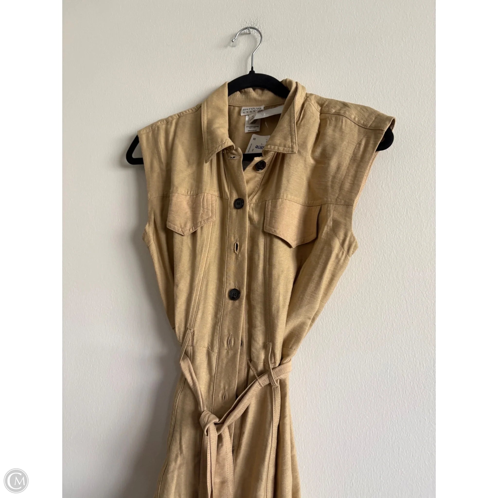 Dress Casual Midi By En Focus In Tan, Size: 8 - Image 3