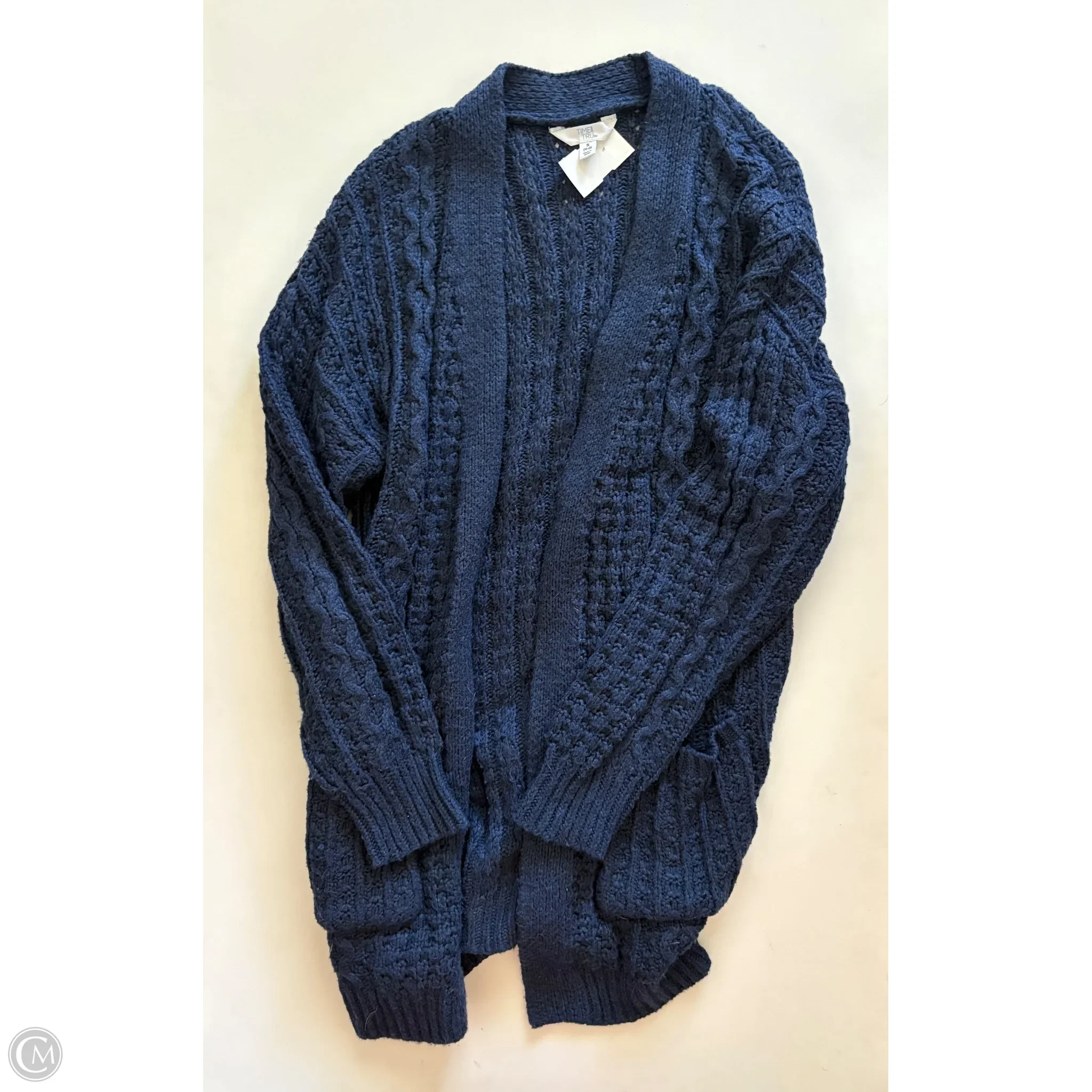 Sweater Cardigan By Time And Tru In Navy, Size: S - Image 1