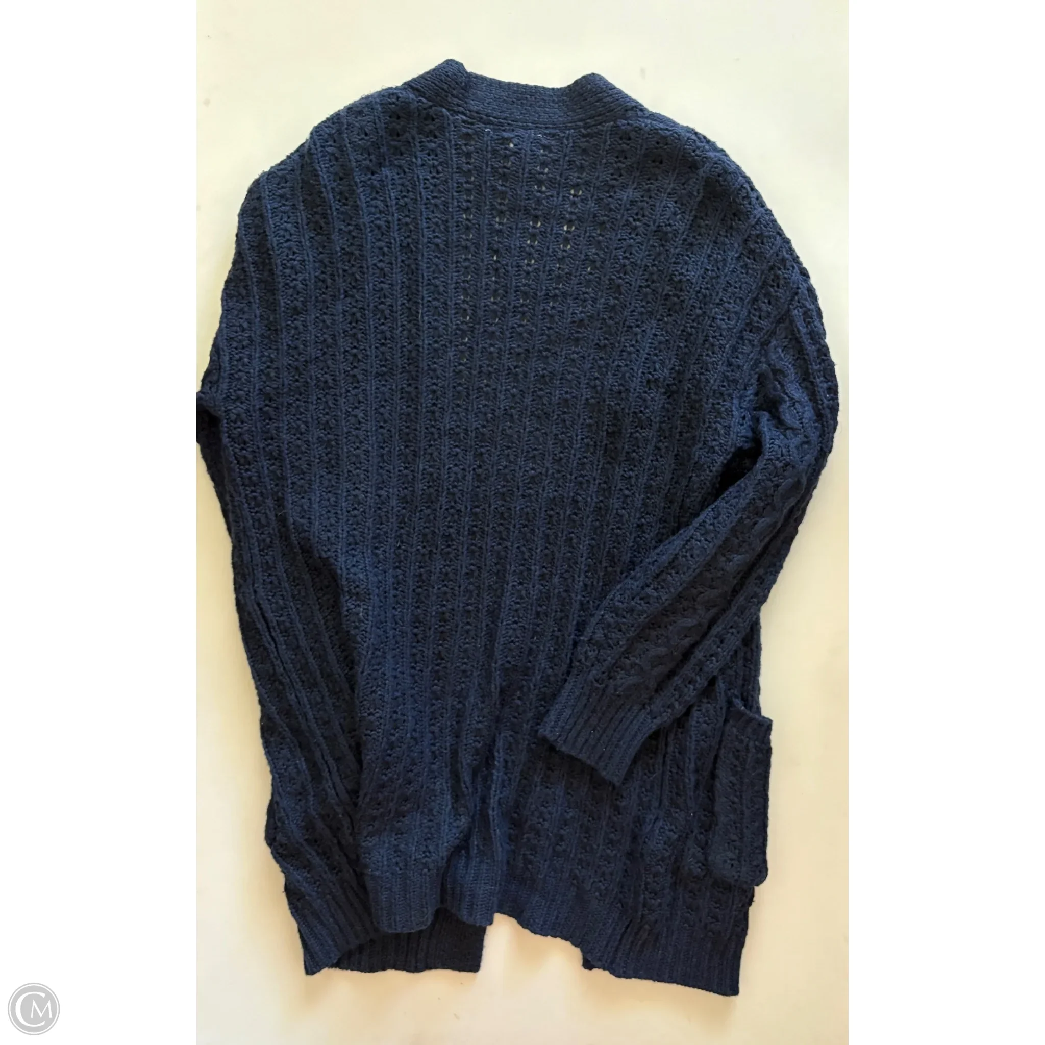 Sweater Cardigan By Time And Tru In Navy, Size: S - Image 2