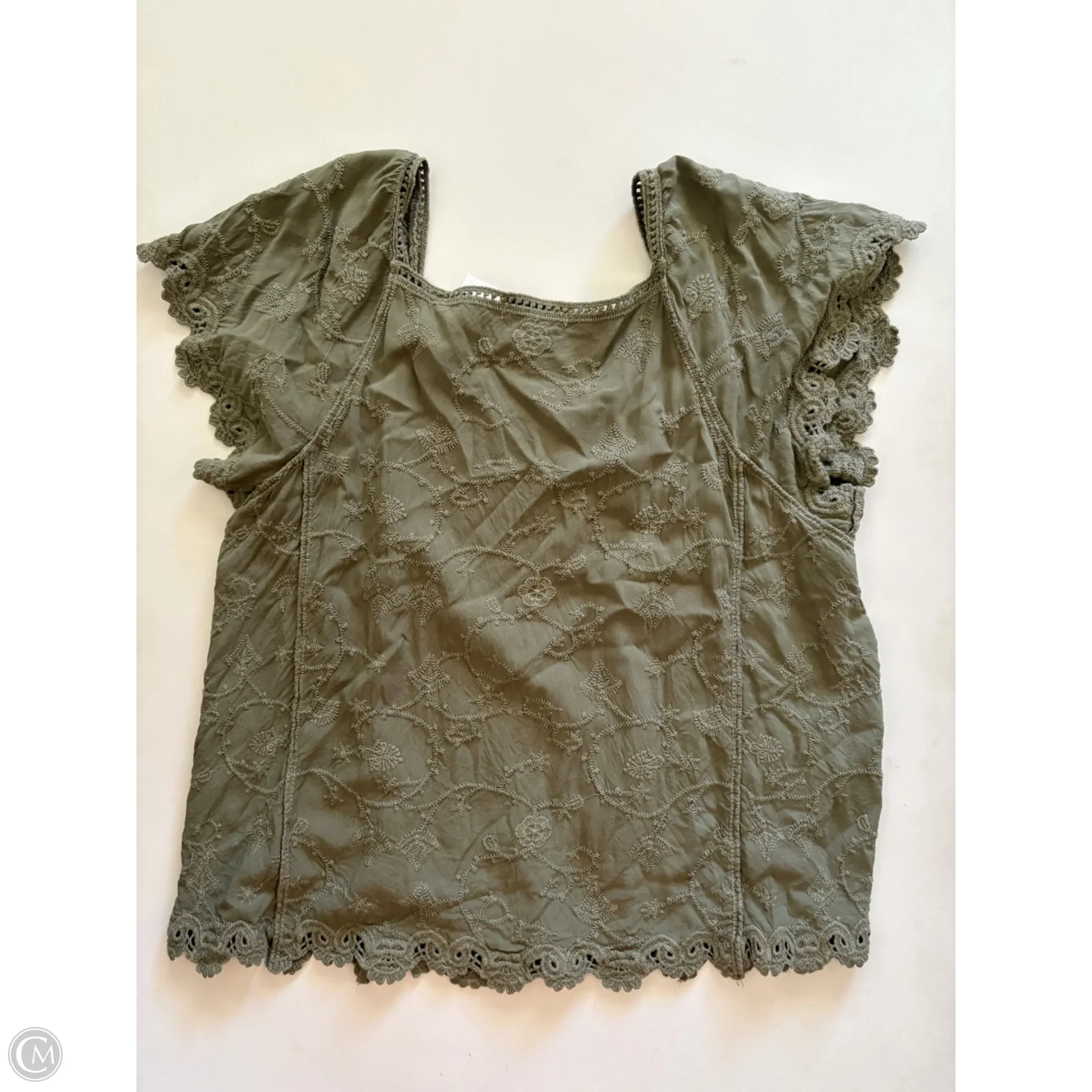 Top Short Sleeve By Democracy In Green, Size: Xs - Image 2