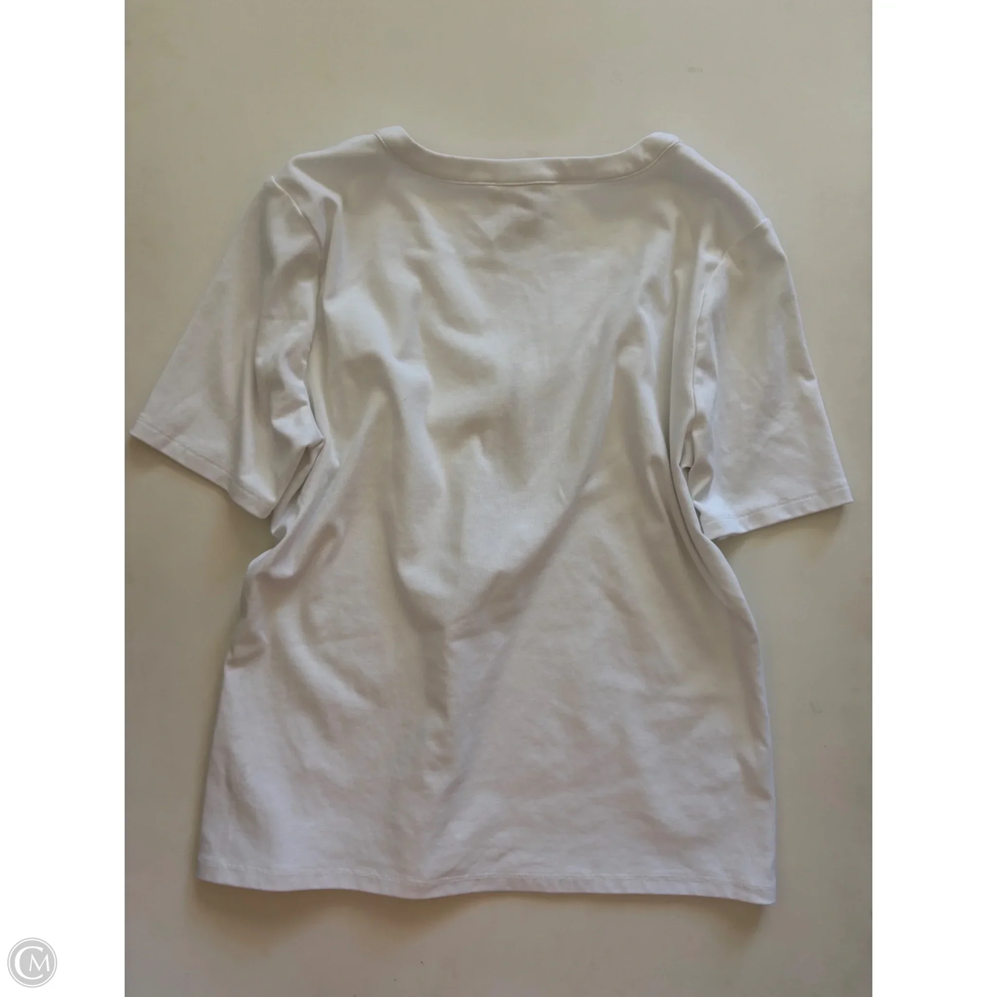 Top Short Sleeve By Michael Kors In White, Size: L - Image 2