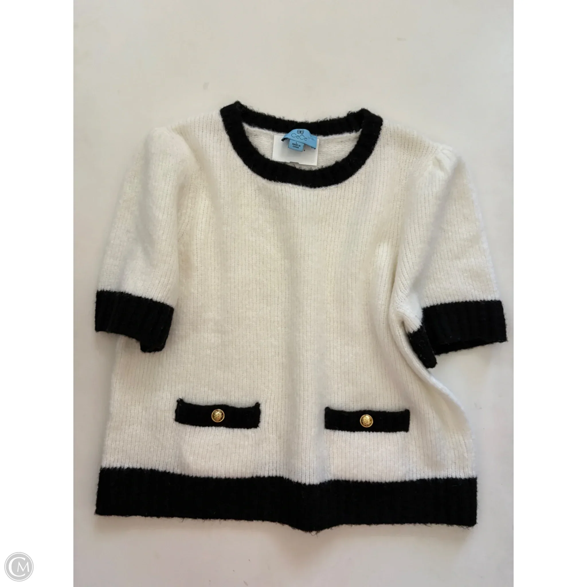 Sweater By Cece In White, Size: L - Image 1