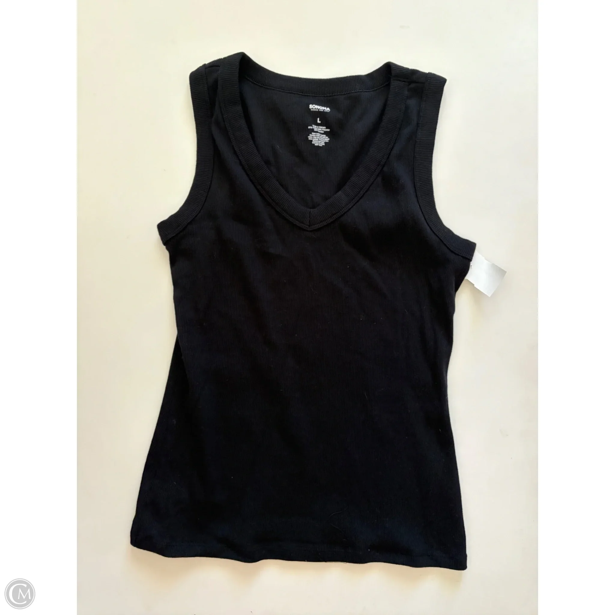 Tank Top By Sonoma In Black, Size: L - Image 1