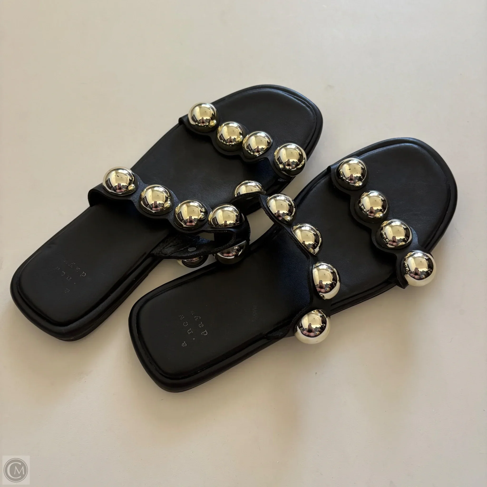 Sandals Flip Flops By A New Day In Black, Size: 8 - Image 2