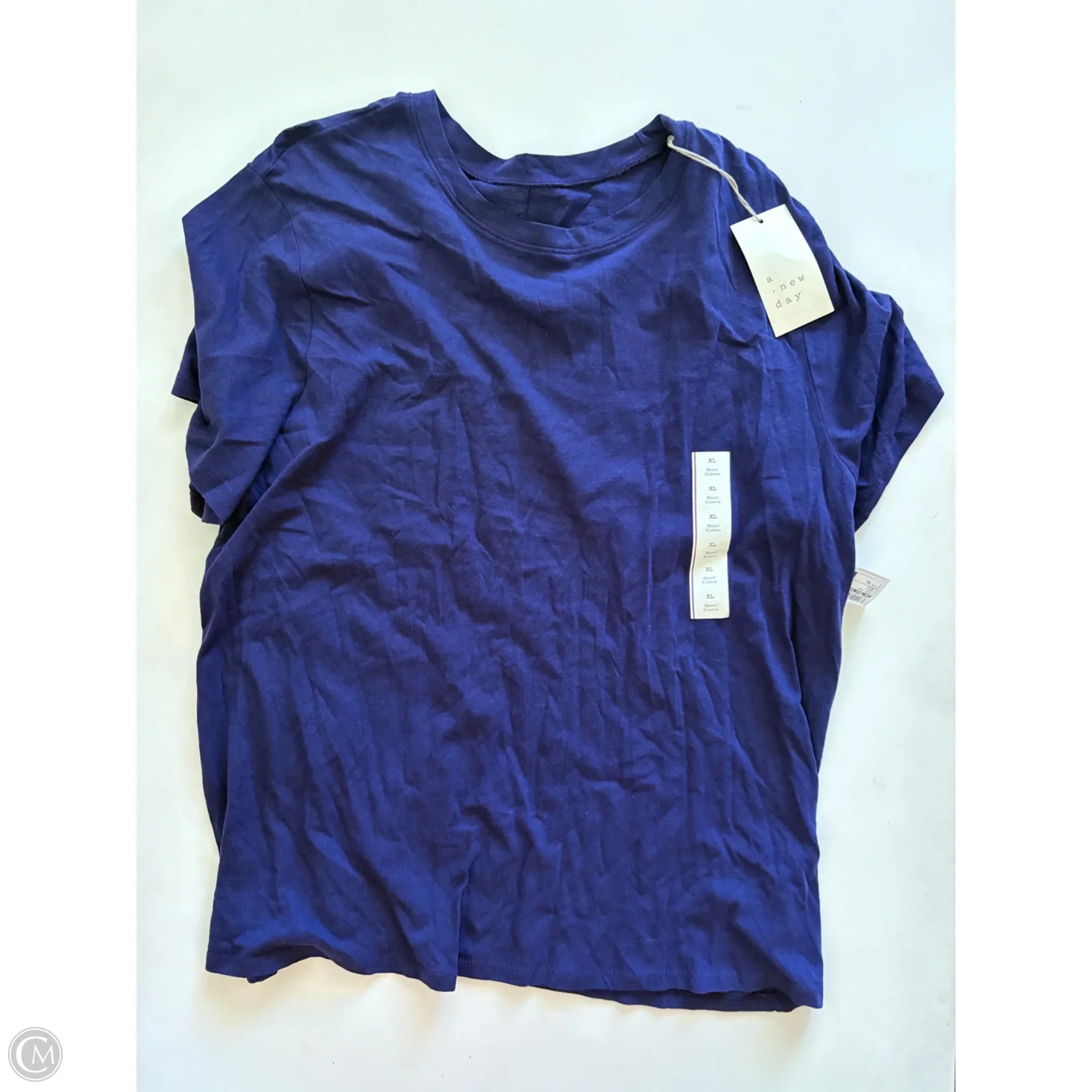 Top Short Sleeve By A New Day In Navy, Size: Xl - Image 1