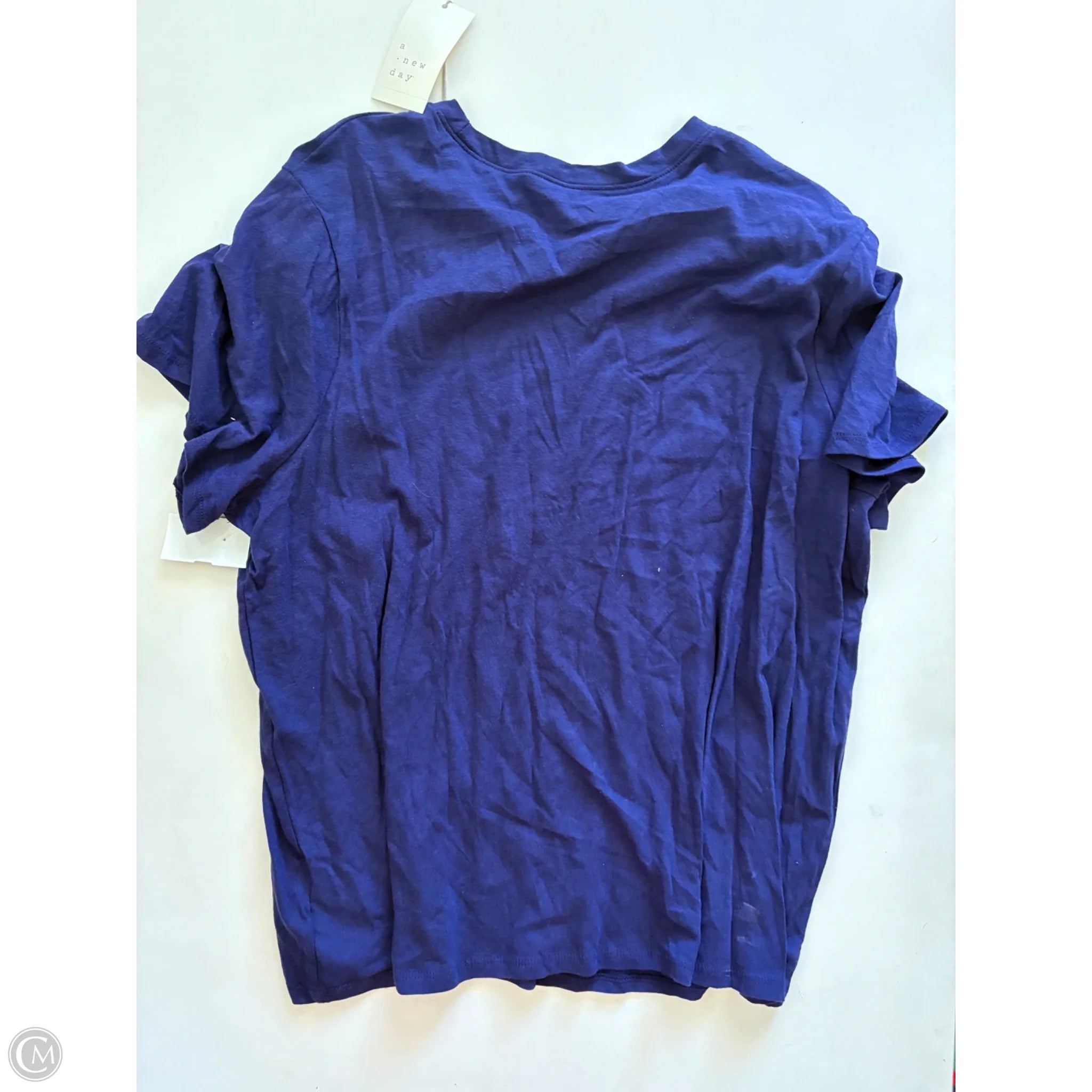 Top Short Sleeve By A New Day In Navy, Size: Xl - Image 2
