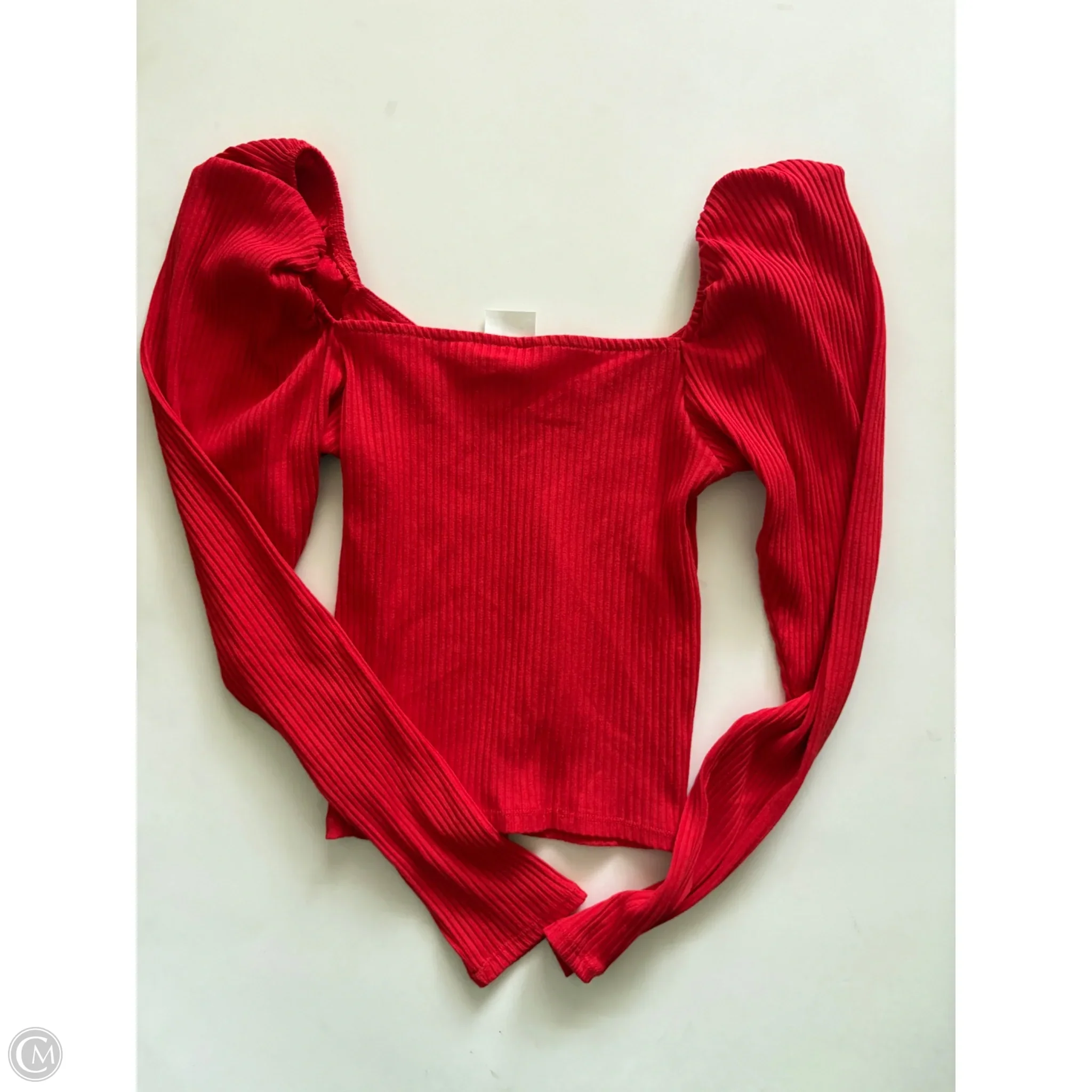 Top Long Sleeve By H&m In Red, Size: S - Image 2