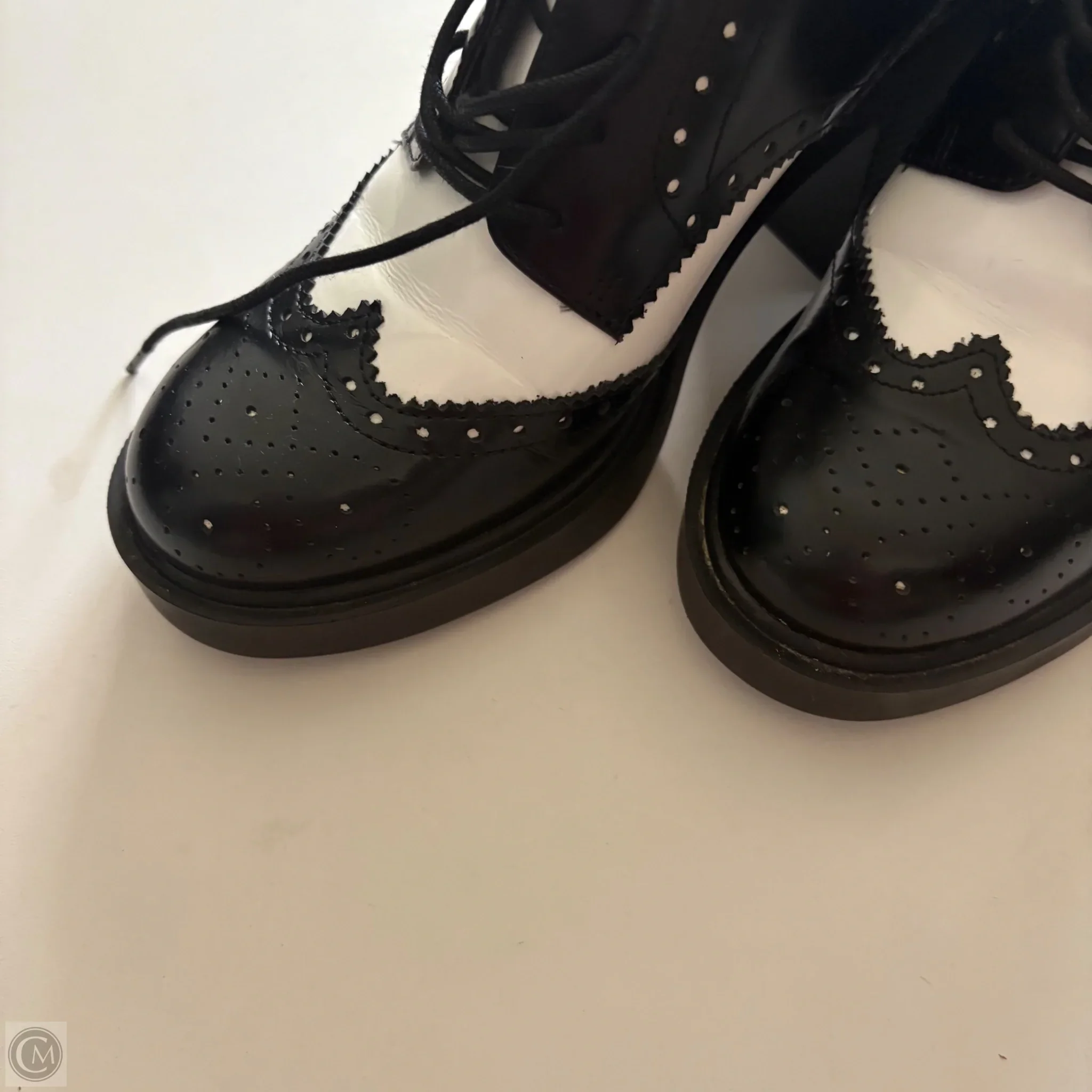 Shoes Heels Block By Steve Madden In Black & White, Size: 9 - Image 3