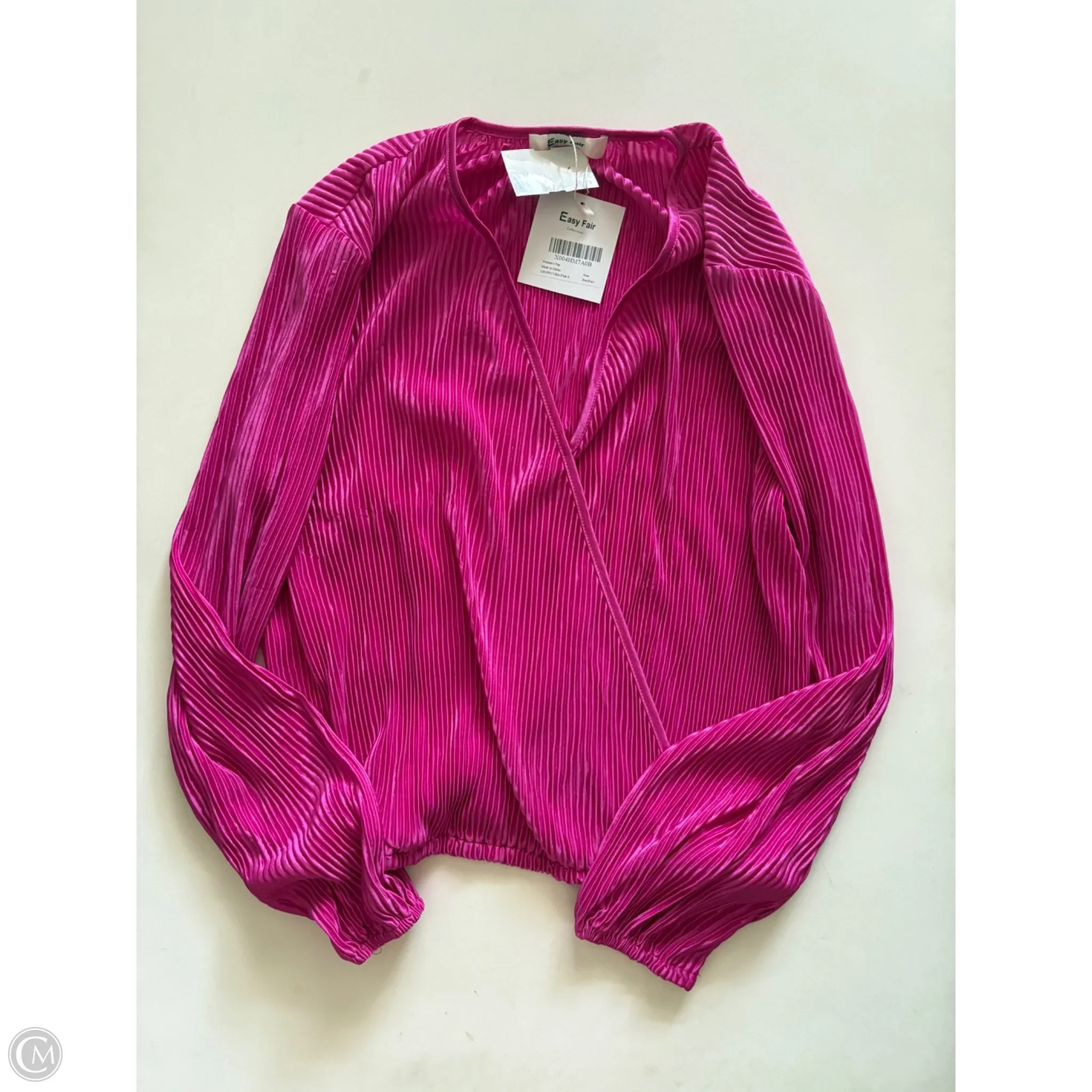 Blouse Long Sleeve By Easy Fair In Pink, Size: S - Image 1