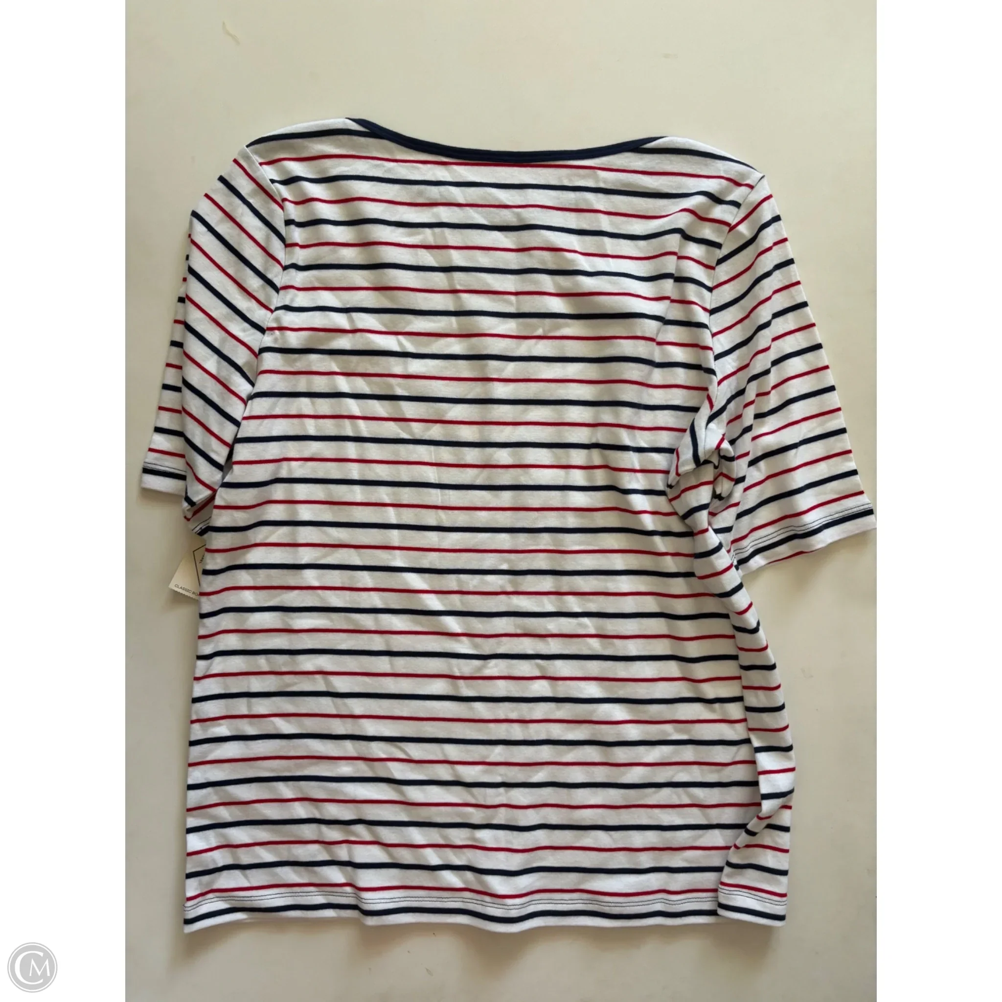 Top Short Sleeve By St Johns Bay In Striped Pattern, Size: Xlp - Image 2