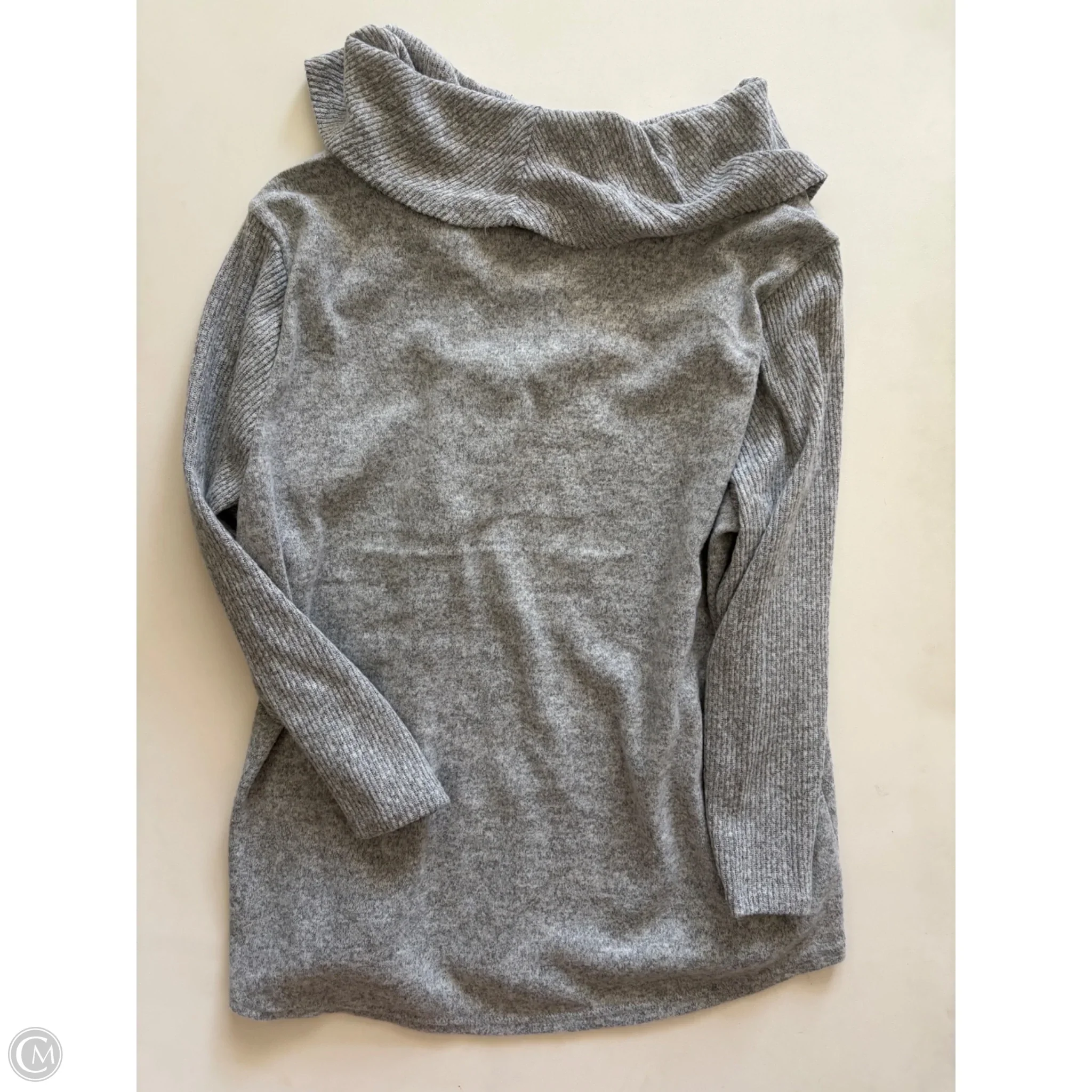Sweater By Adrienne Vittadini In Grey, Size: Xl - Image 2