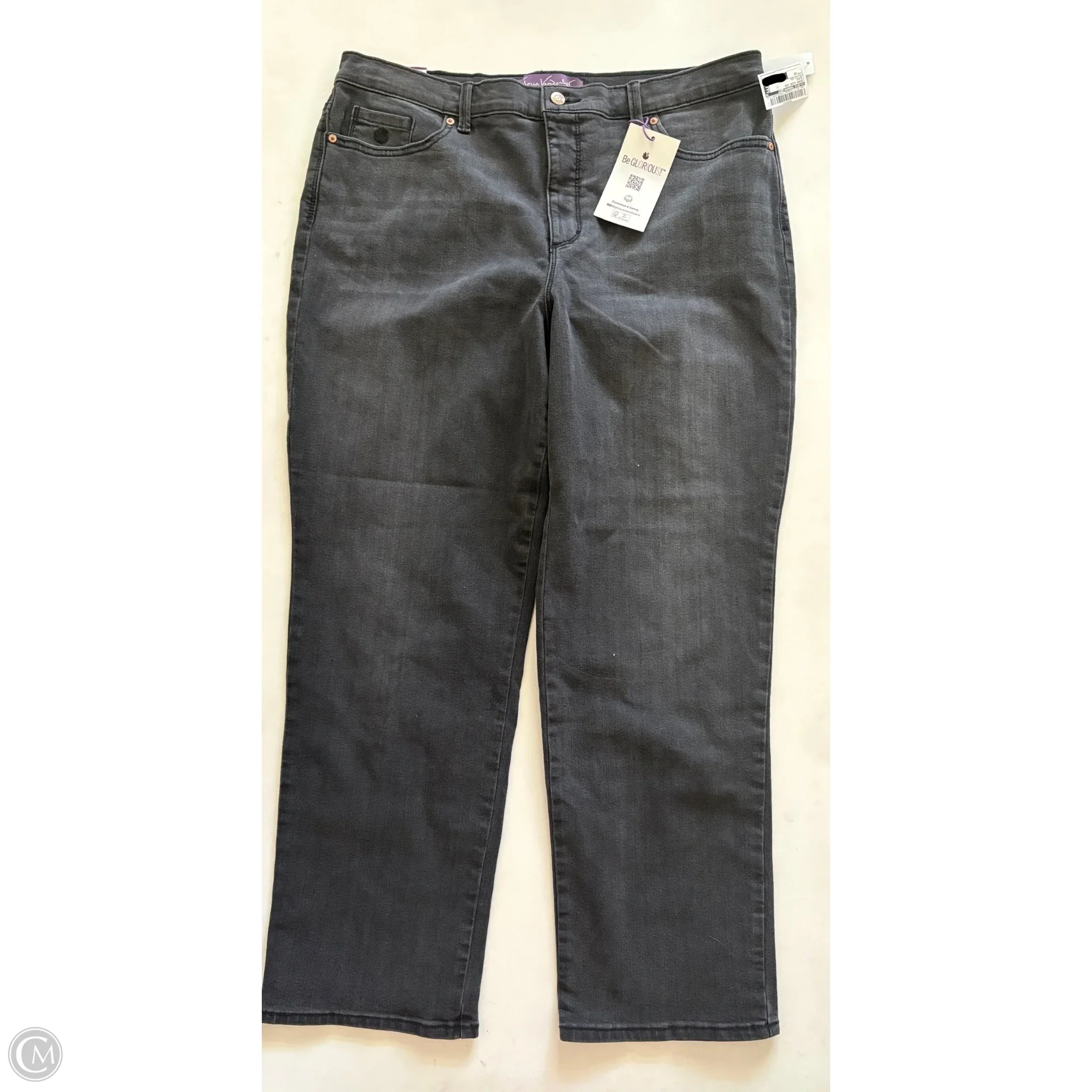 Jeans Wide Leg By Gloria Vanderbilt In Black, Size: 18 - Image 1
