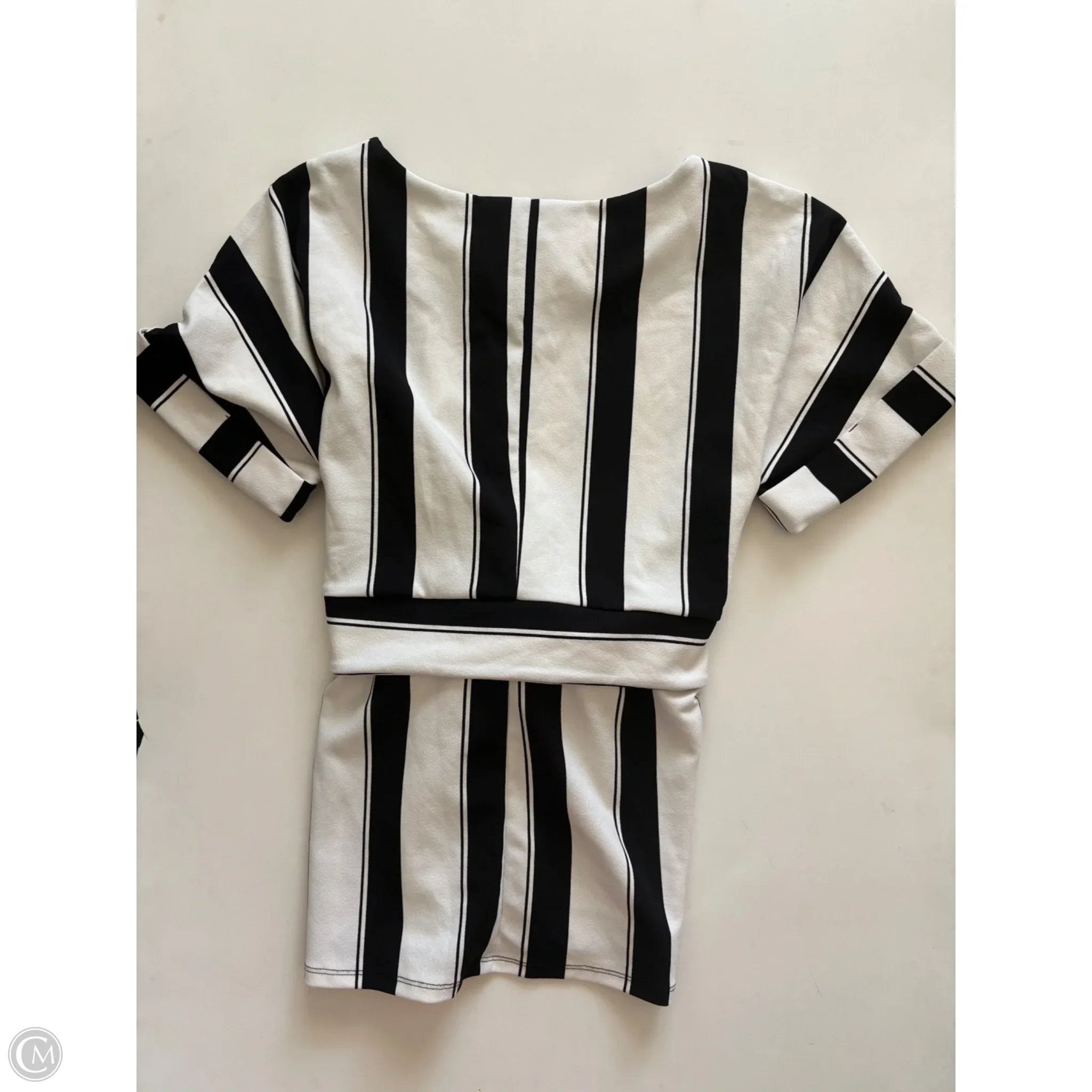 Top Short Sleeve By Worthington In Striped Pattern, Size: Mp - Image 2