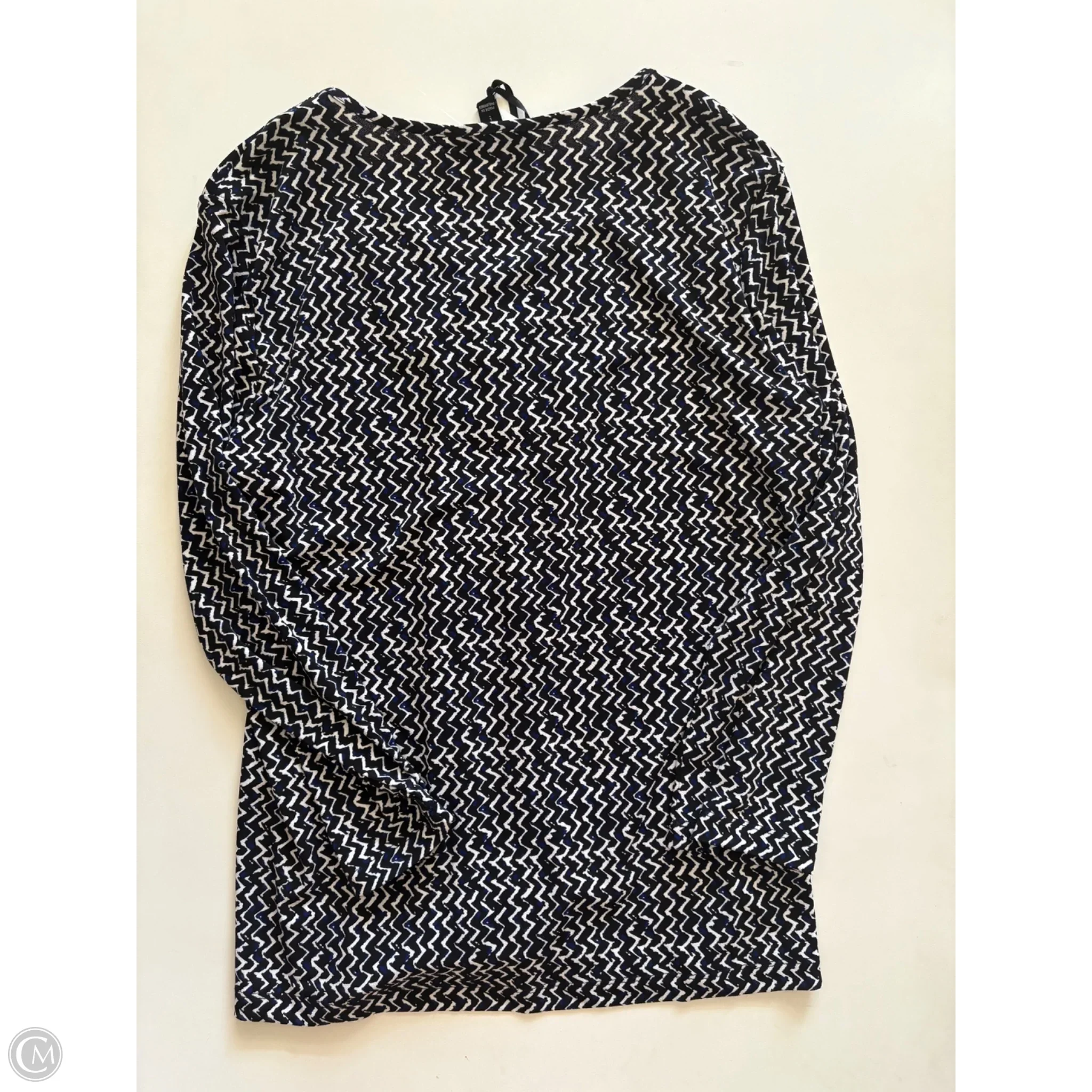 Blouse Long Sleeve By 41 Hawthorn In Navy, Size: L - Image 2