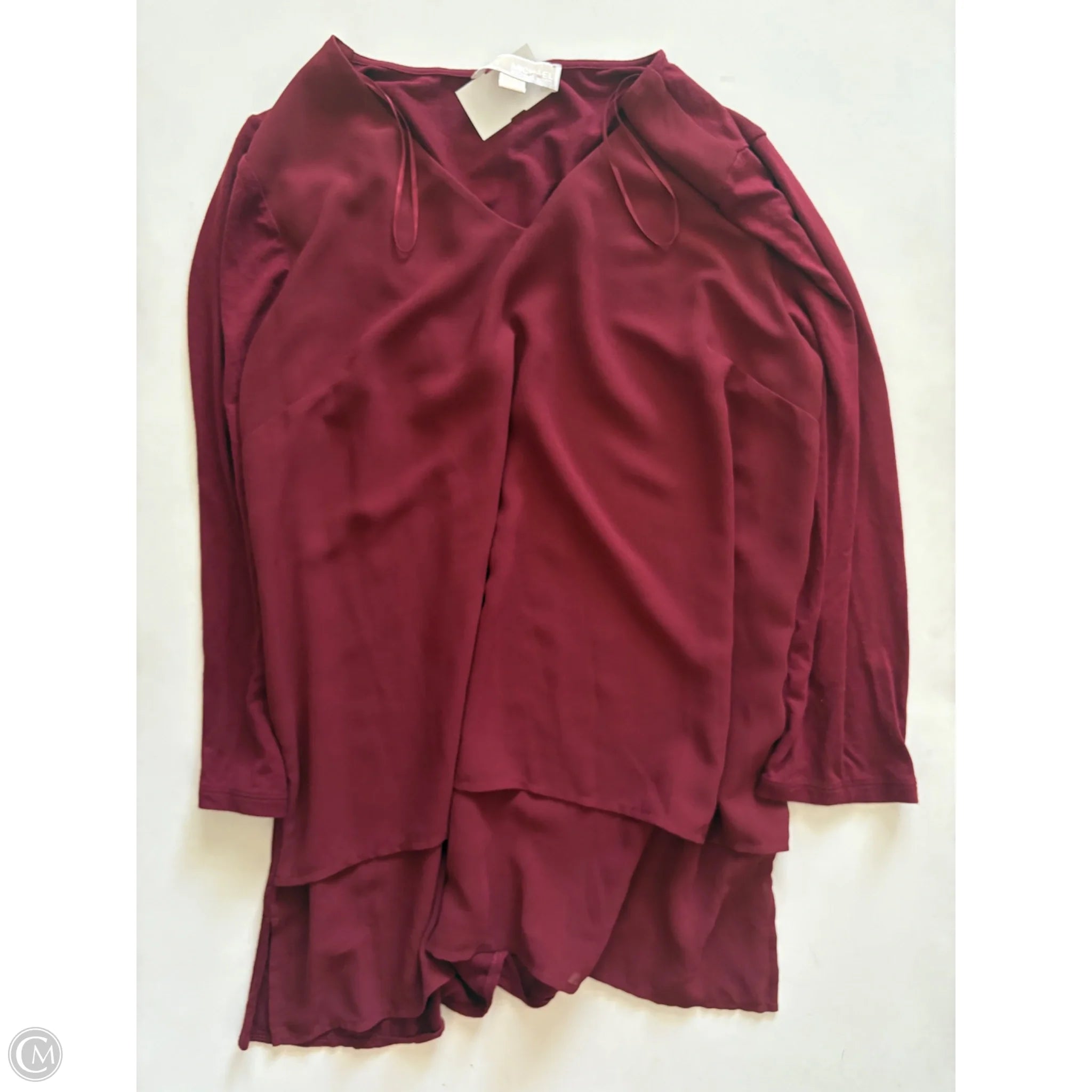 Blouse Designer By Michael Kors In Red, Size: L - Image 1