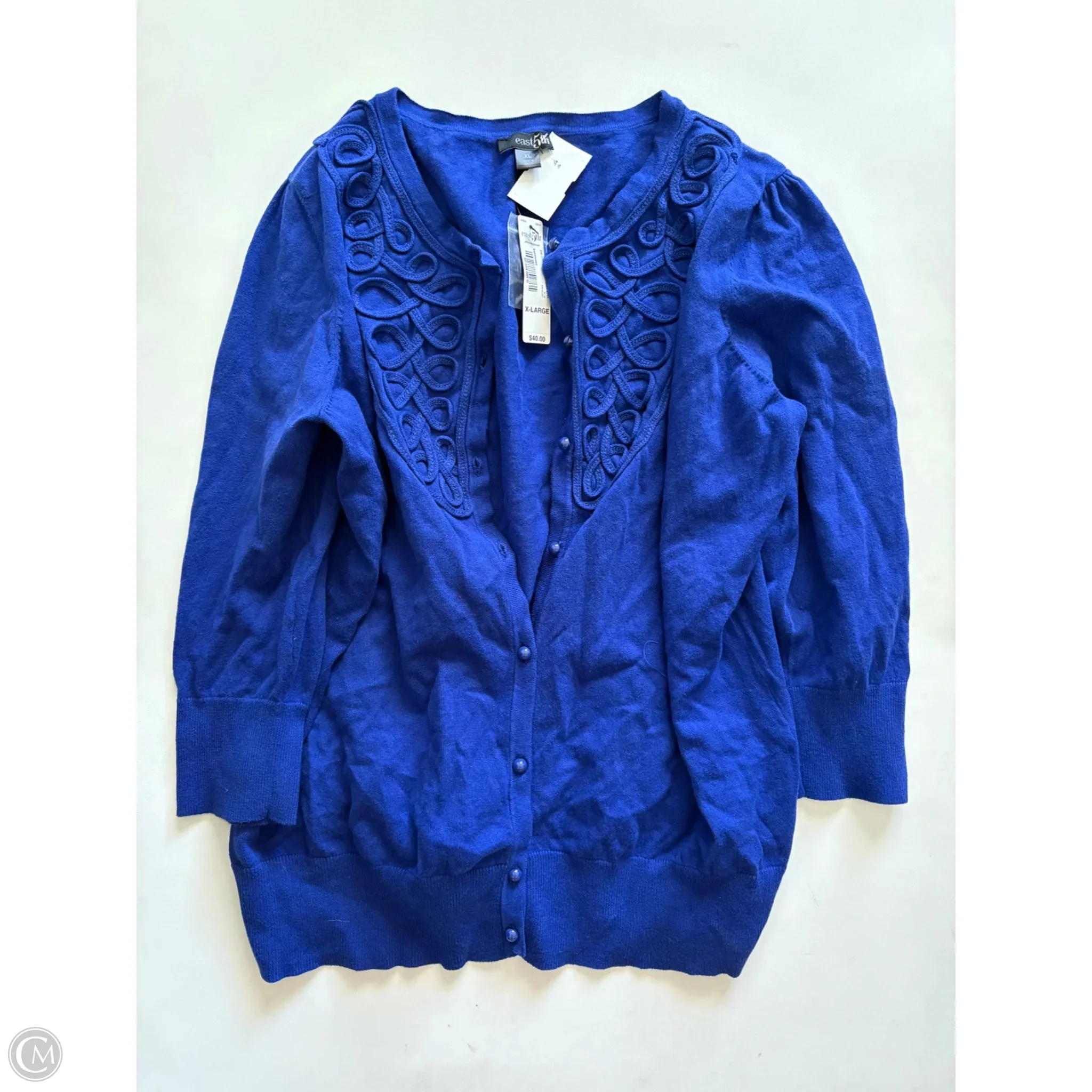 Sweater Cardigan By East 5th In Blue, Size: Xl - Image 1