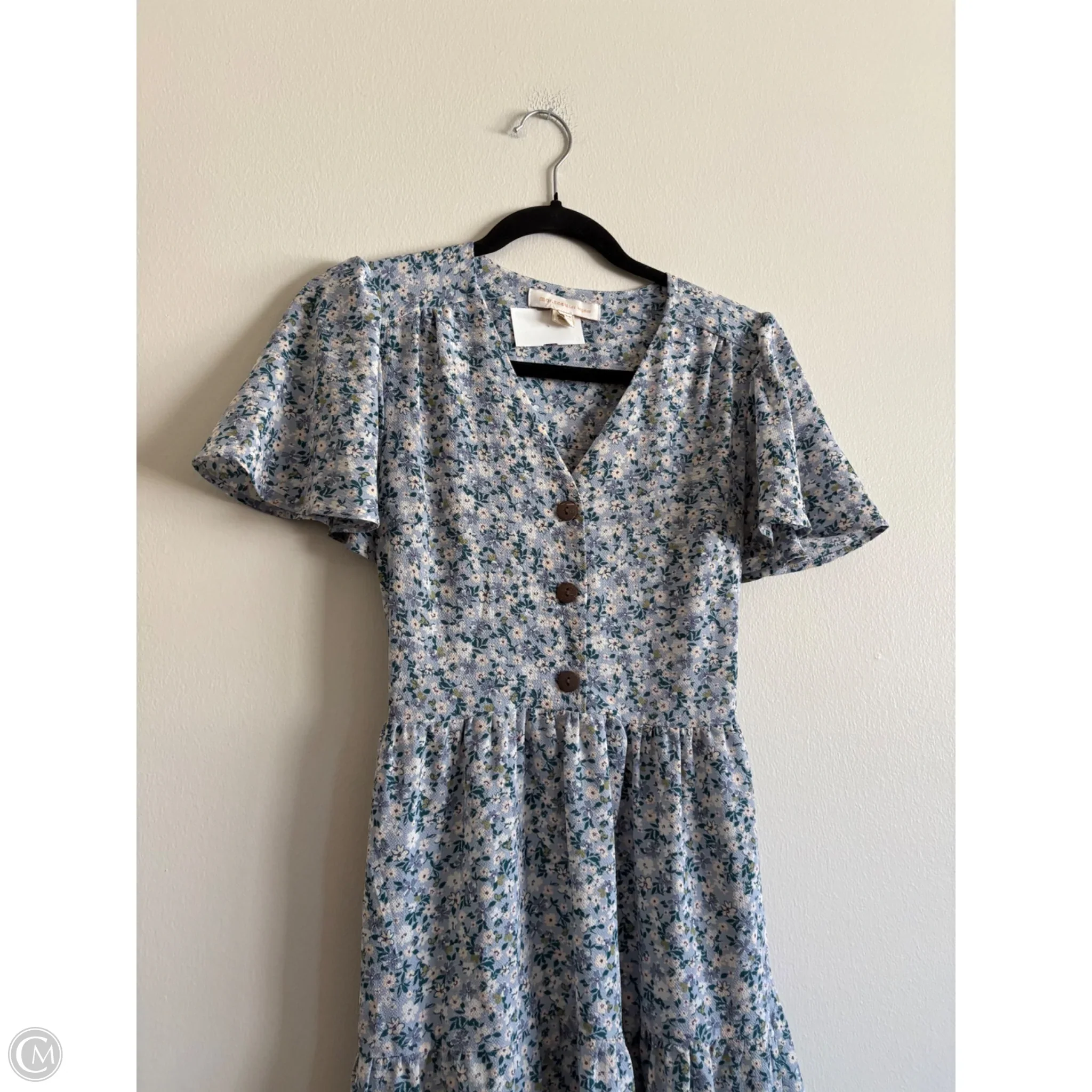 Dress Casual Midi By Monteau In Floral Print, Size: Xs - Image 3