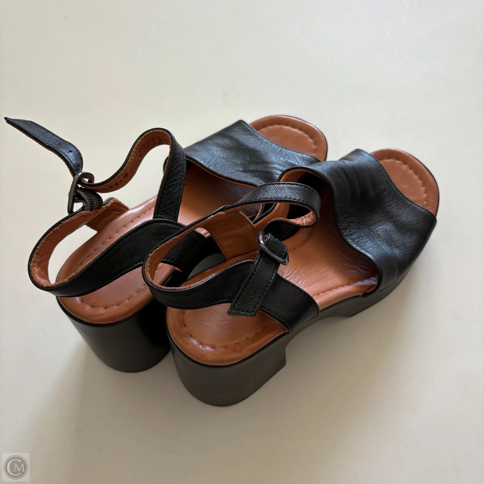 Sandals Heels Block By Spring Step In Black, Size: 5.5 - Image 2