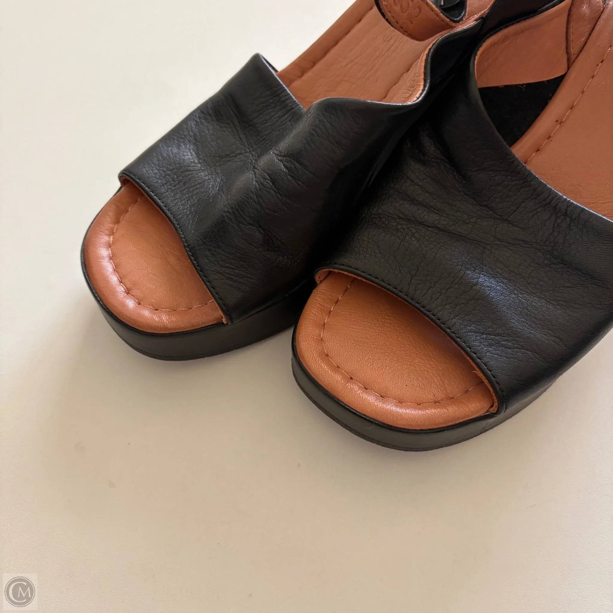 Sandals Heels Block By Spring Step In Black, Size: 5.5 - Image 3