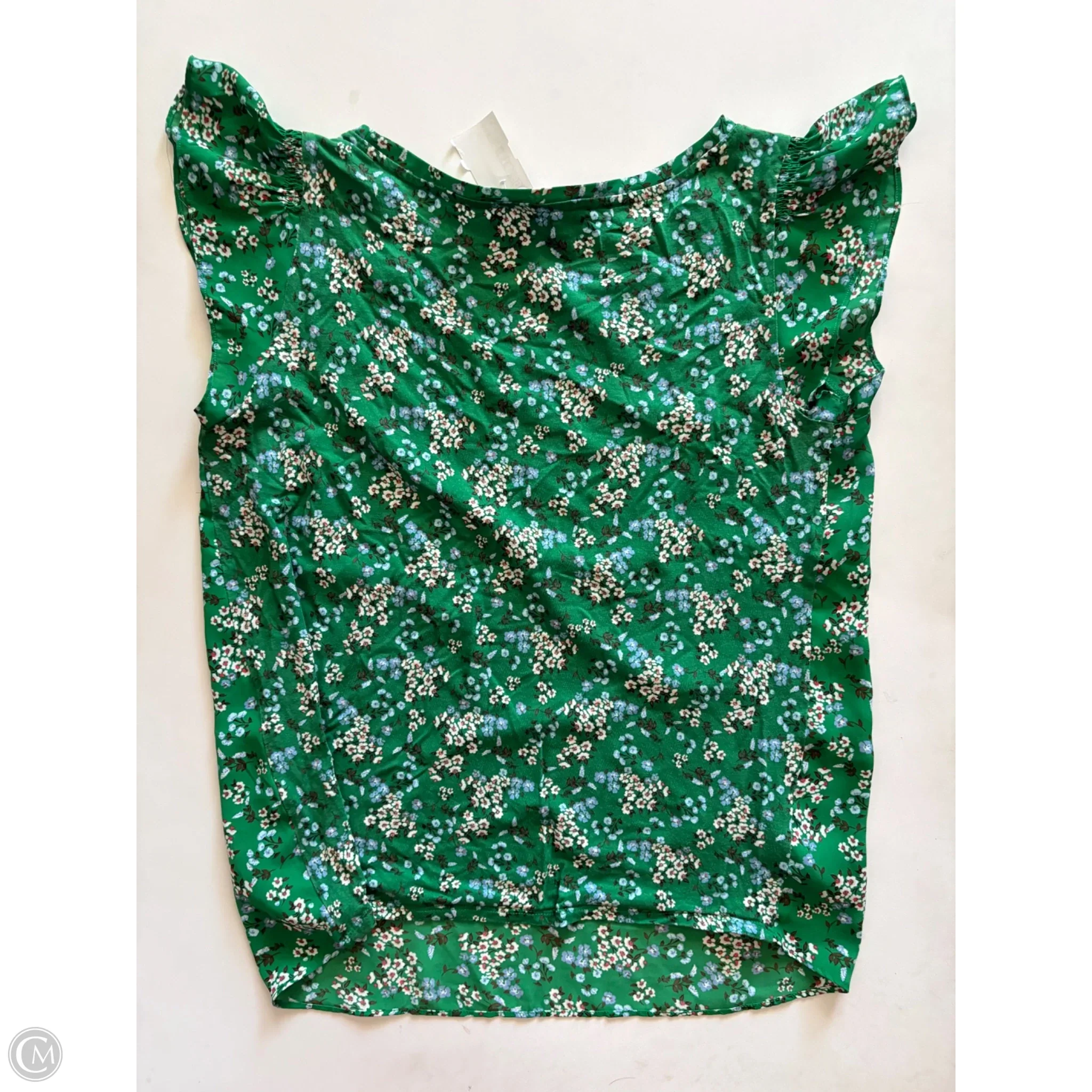 Blouse Short Sleeve By Loft In Green, Size: M - Image 2