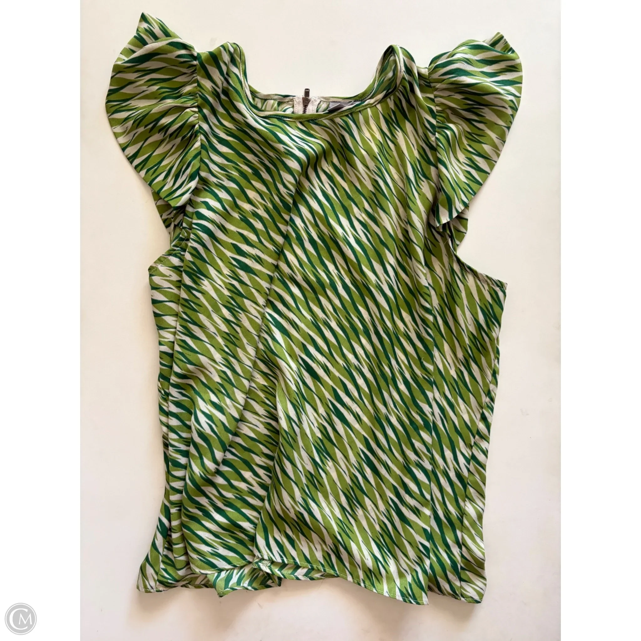 Blouse Short Sleeve By Worthington In Green, Size: Xl - Image 1
