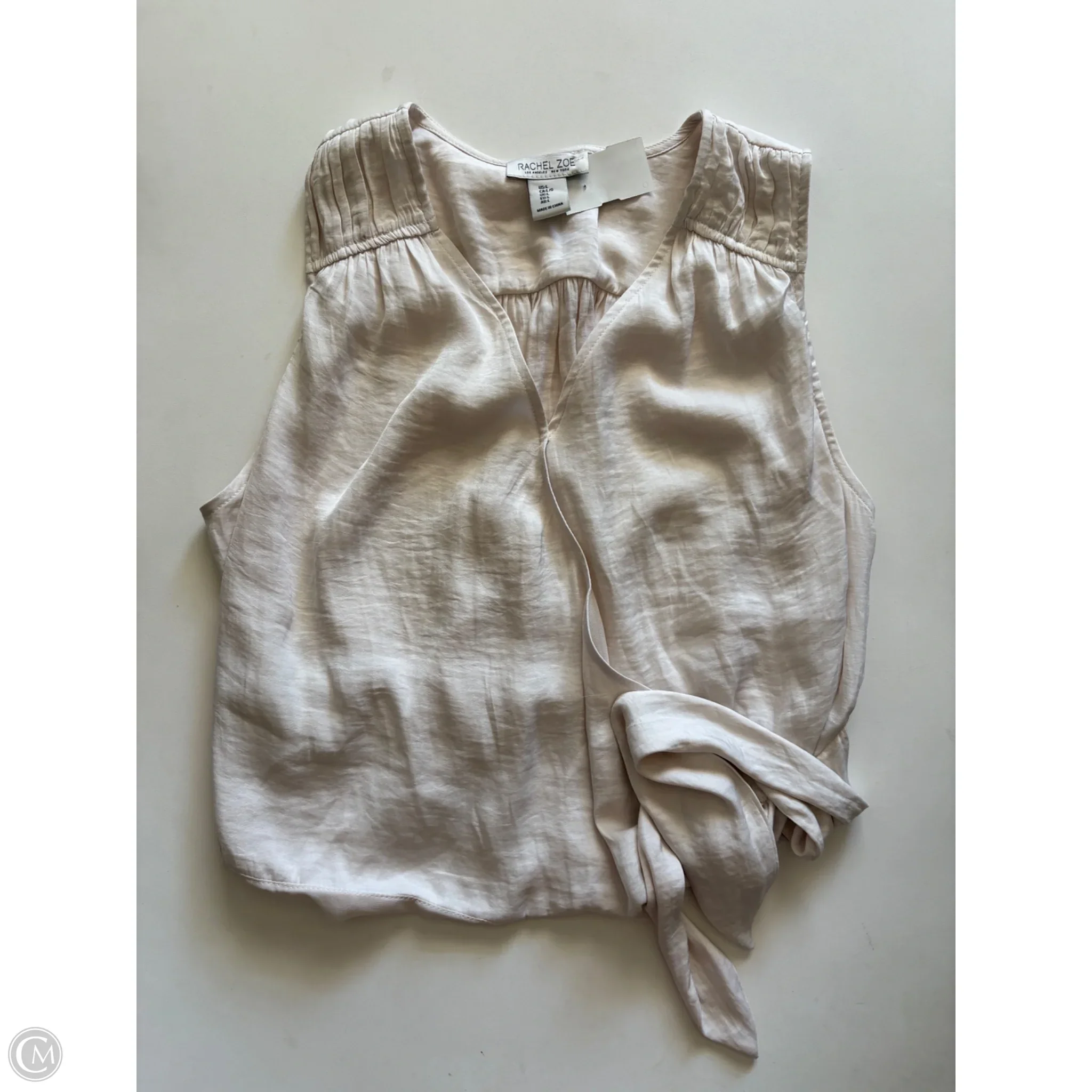 Blouse Sleeveless By Rachel Zoe In Cream, Size: L - Image 1