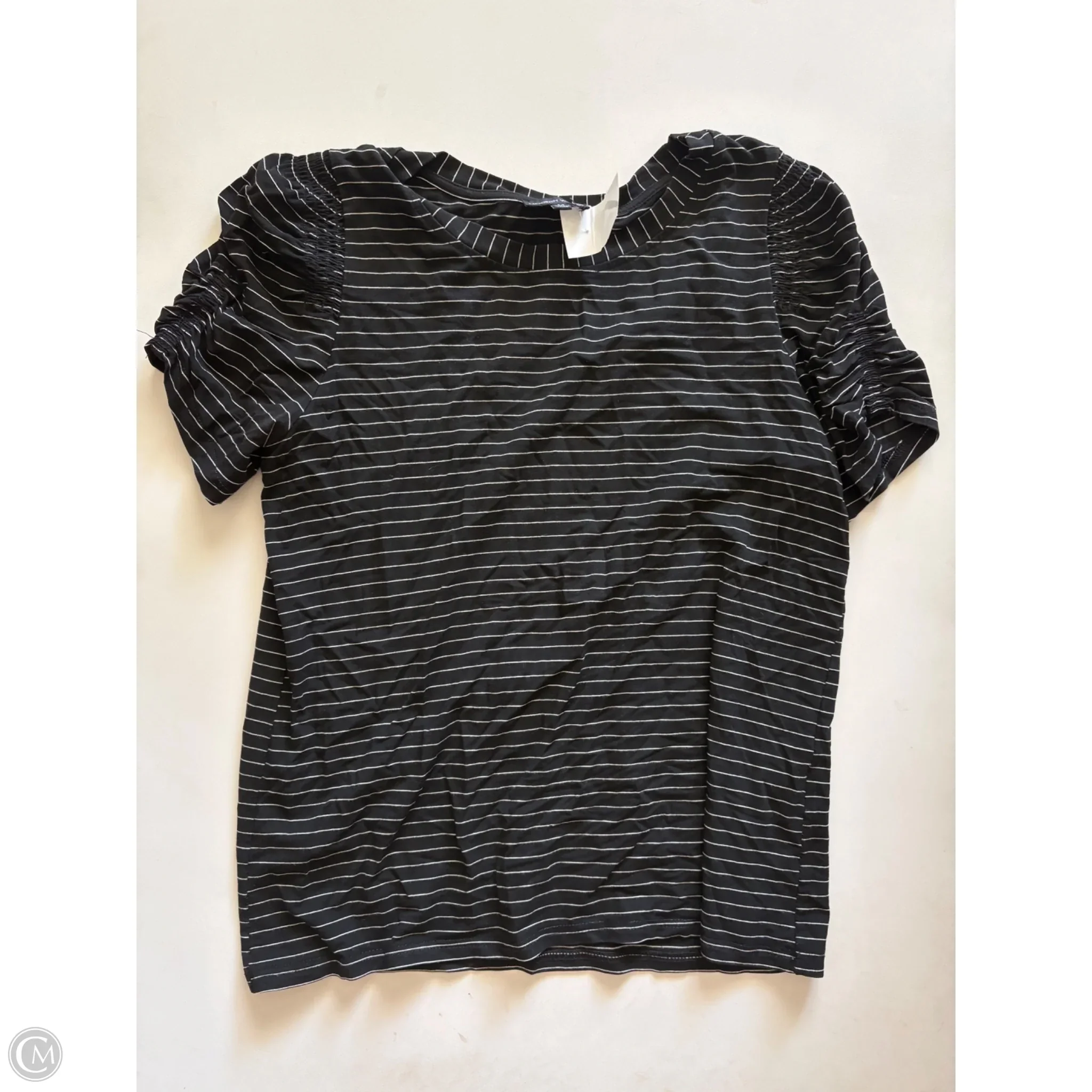 Top Short Sleeve By Modern Works In Black & White, Size: M - Image 1