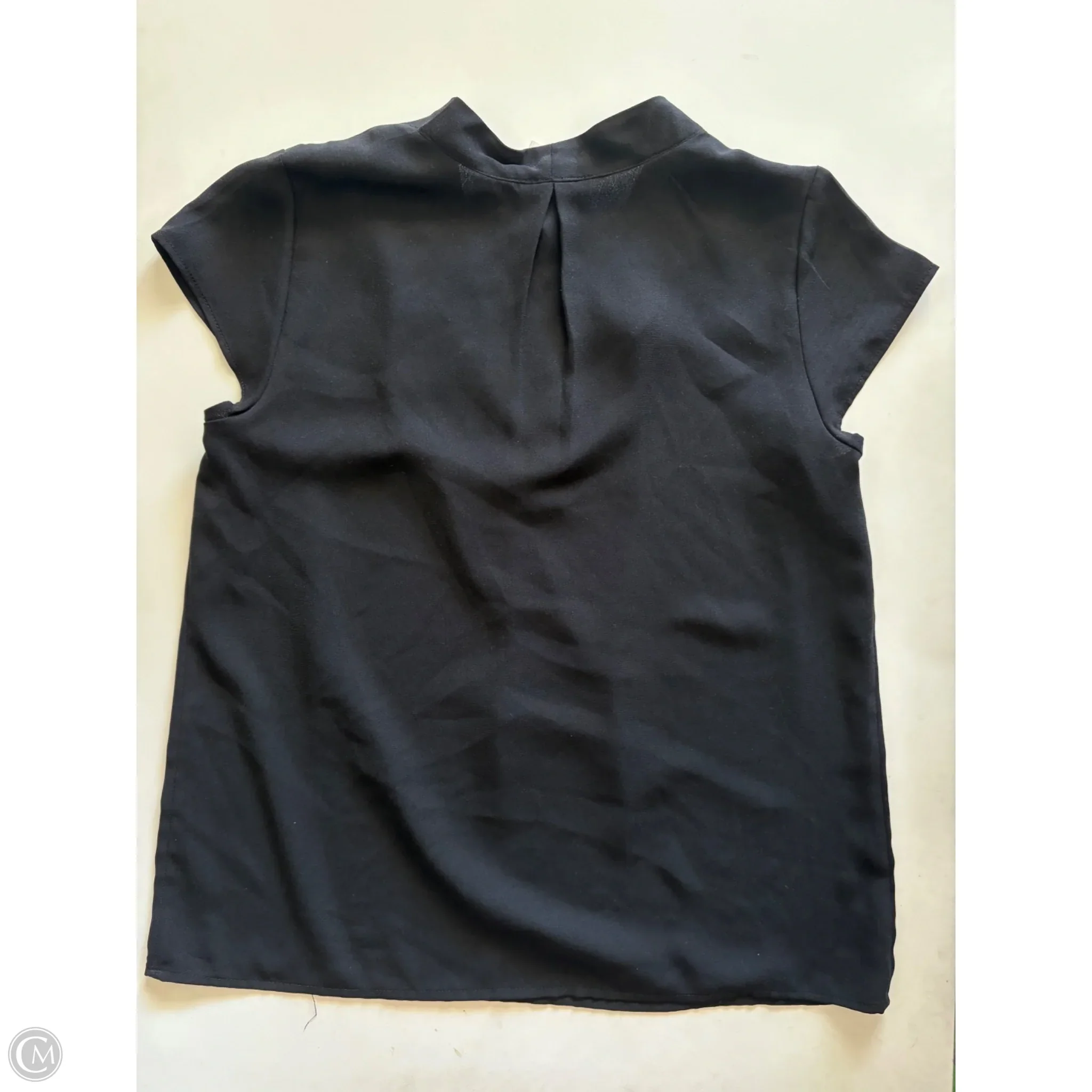 Blouse Short Sleeve By Halogen In Black, Size: M - Image 2