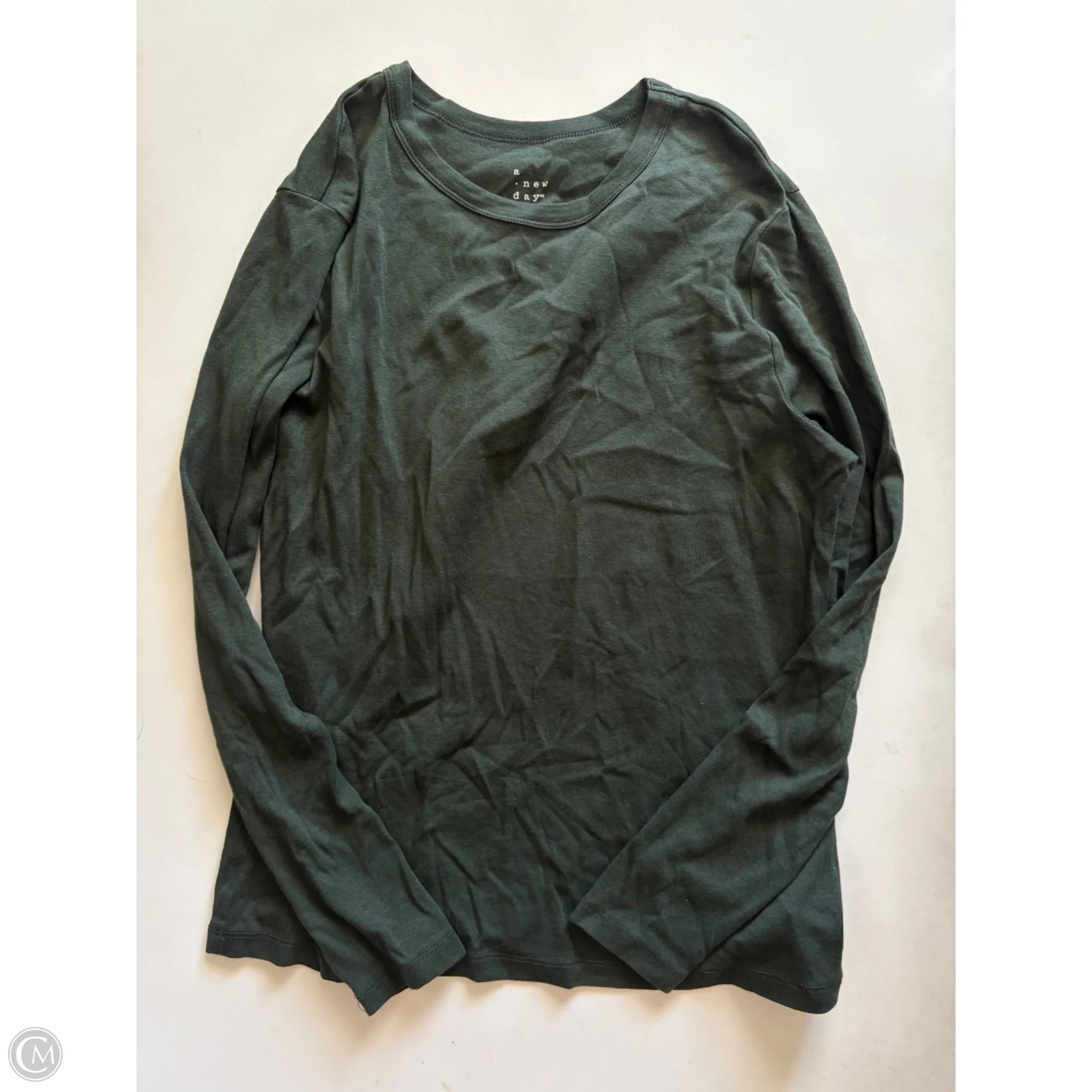Top Long Sleeve By A New Day In Green, Size: L - Image 1