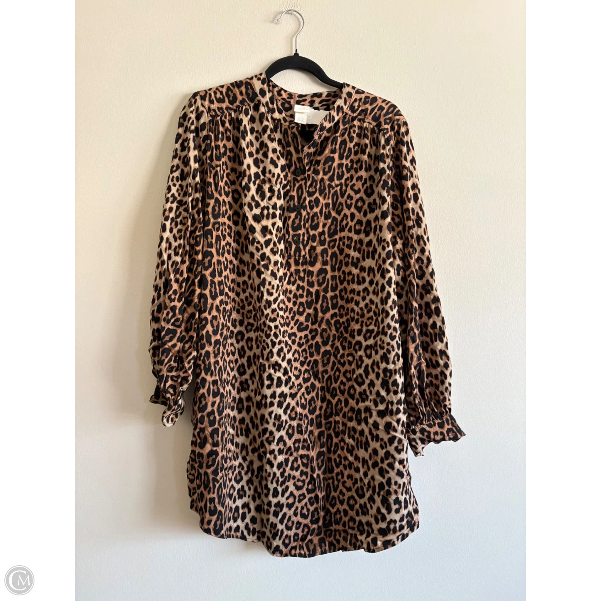 Dress Casual Midi By H&m In Animal Print, Size: M - Image 1