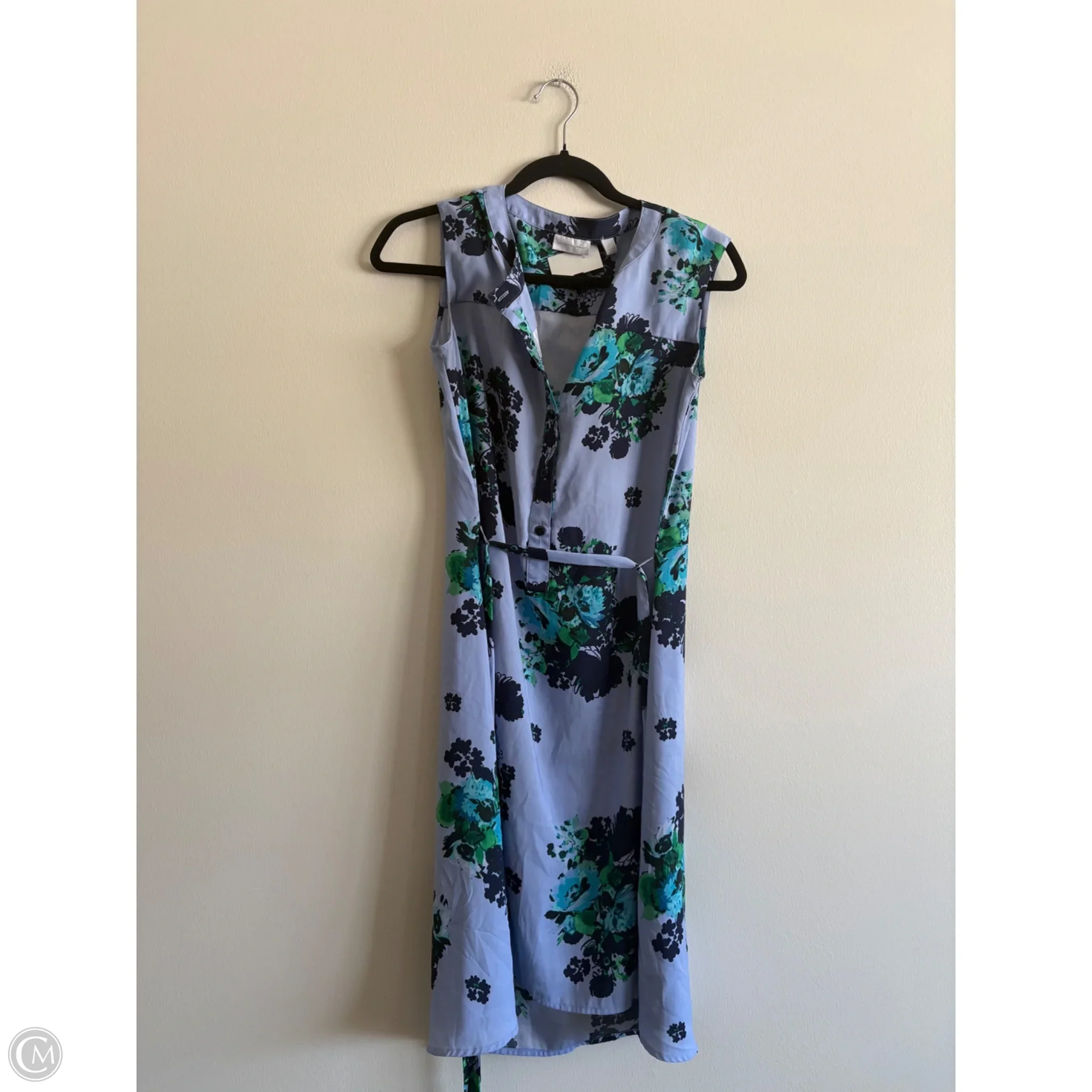 Dress Casual Midi By New York And Co In Blue, Size: Xs - Image 1